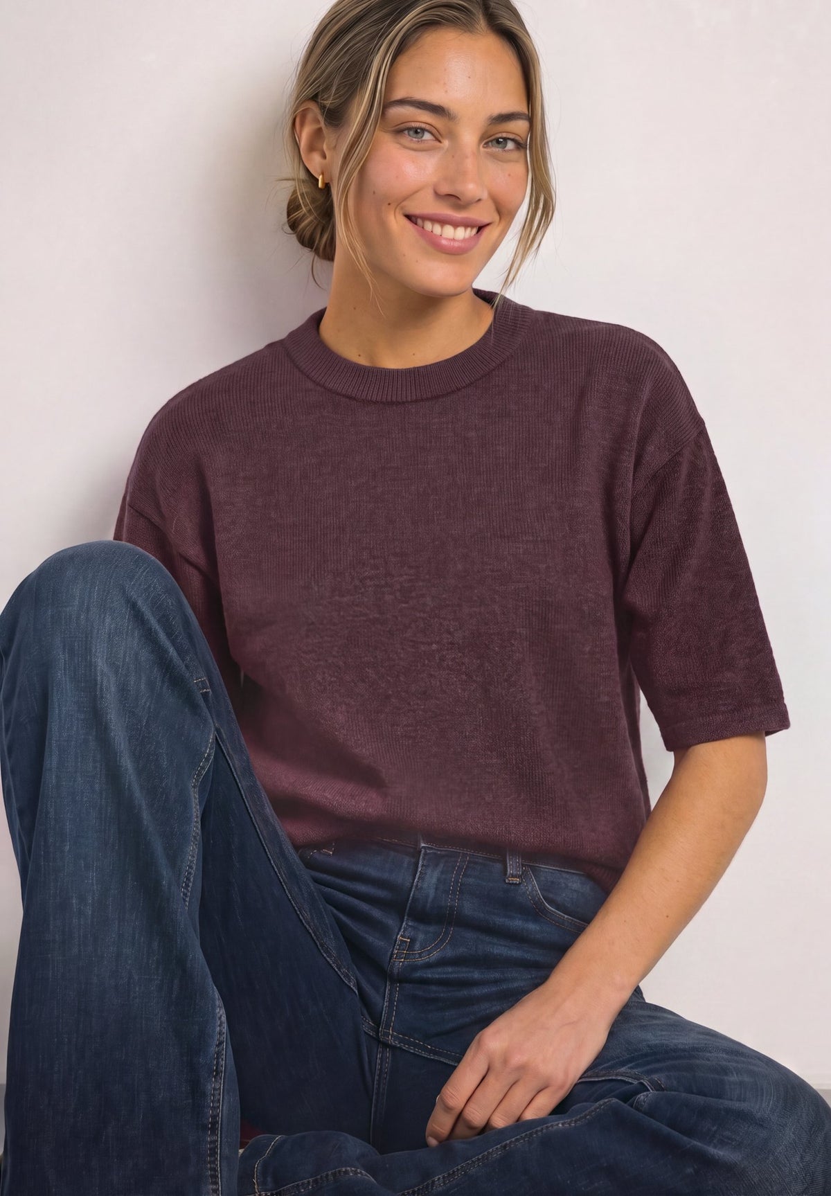 Street One Damen Pullover  Rustic Ro