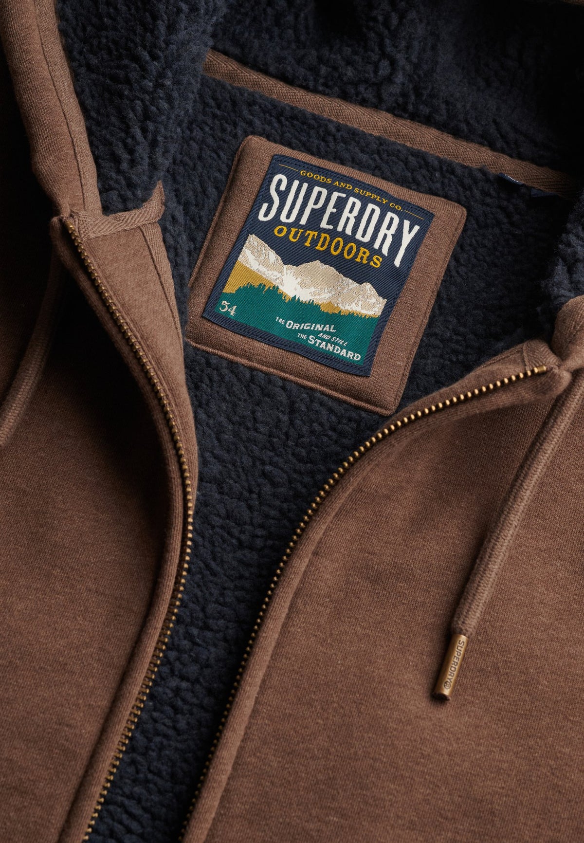 Superdry Men Herren Sweatjacken Mp Mocha Brown