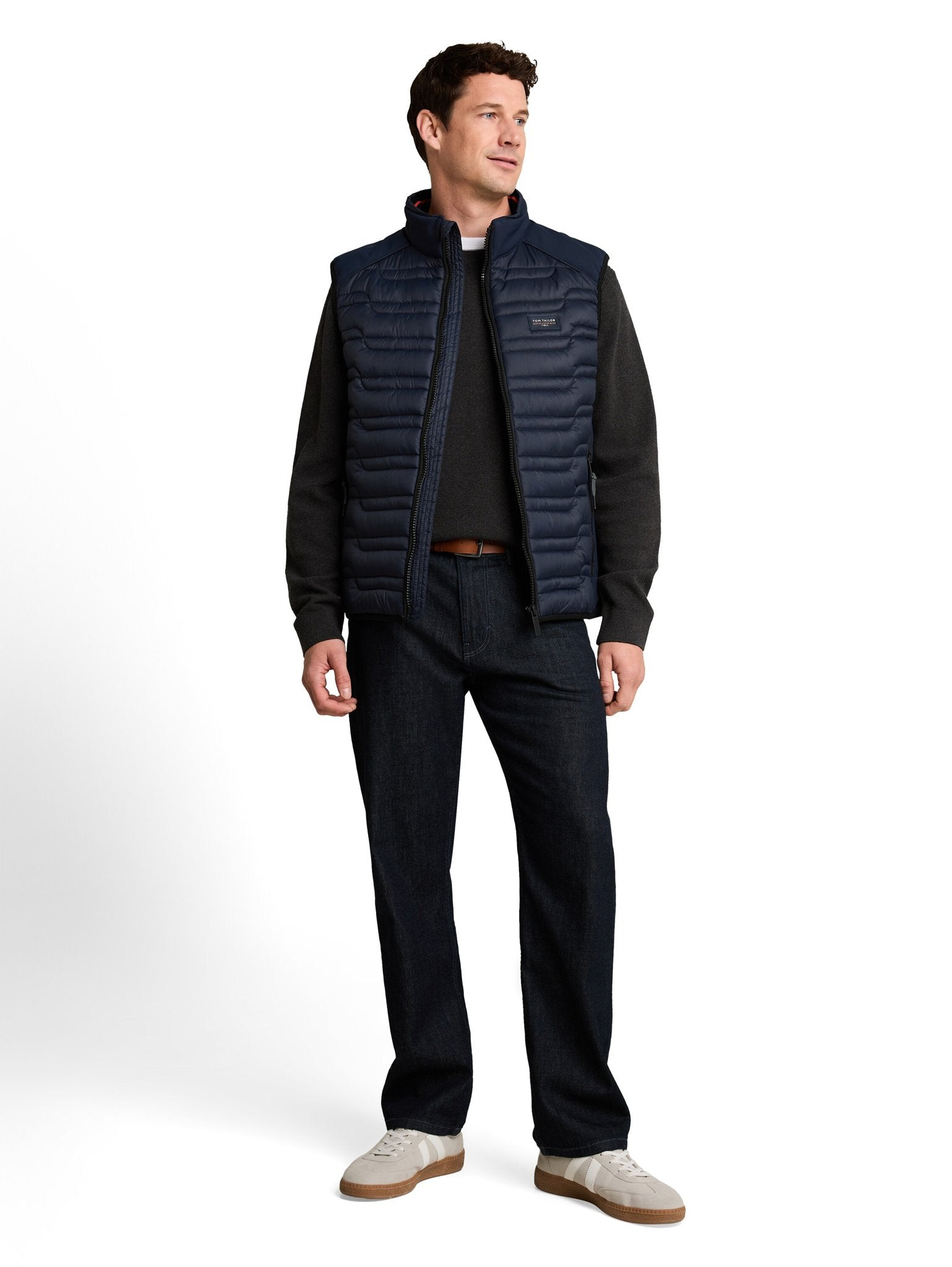 Tom Tailor Herren Westen Sky Captain Blu