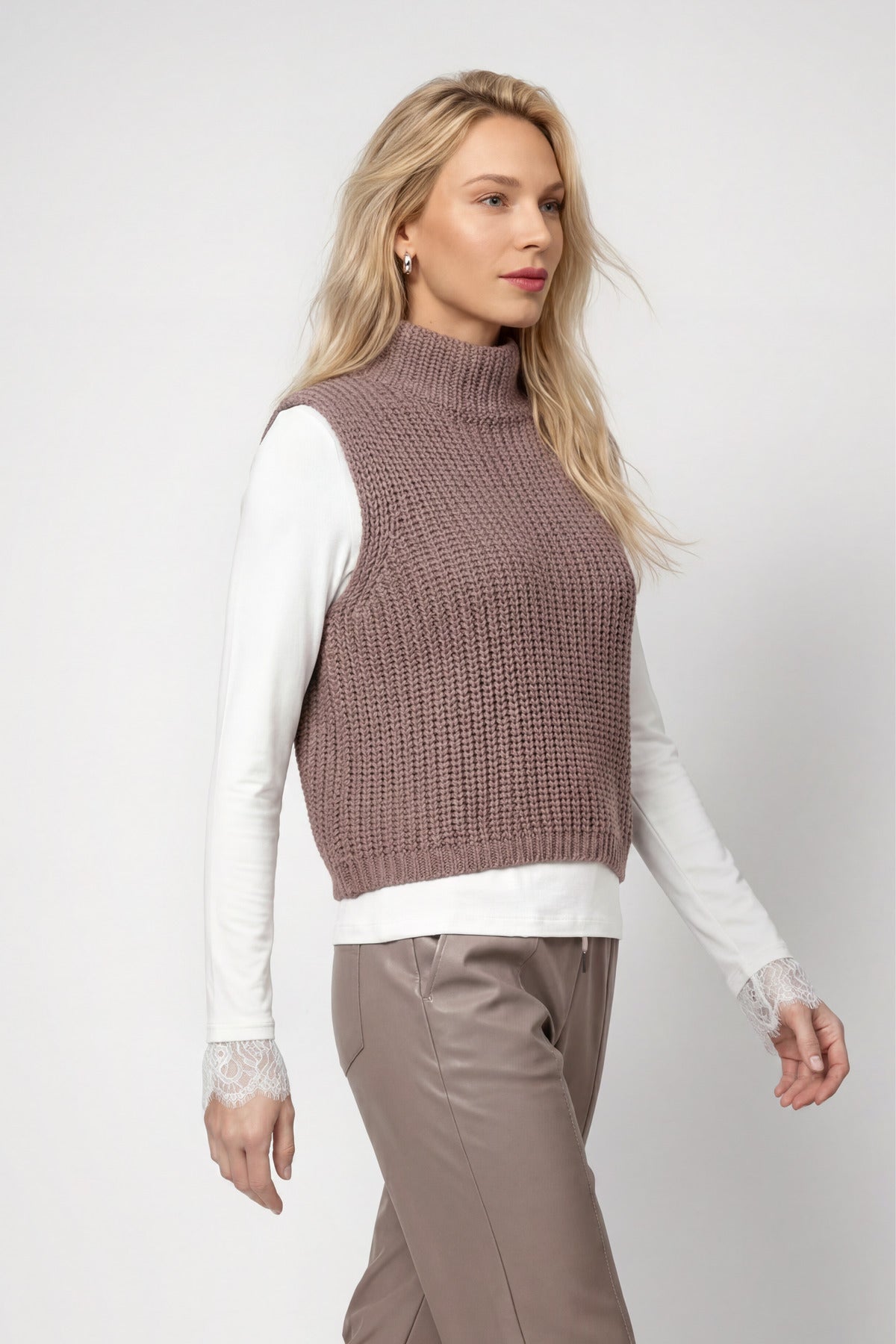 Monari Damen Pullover Taupe