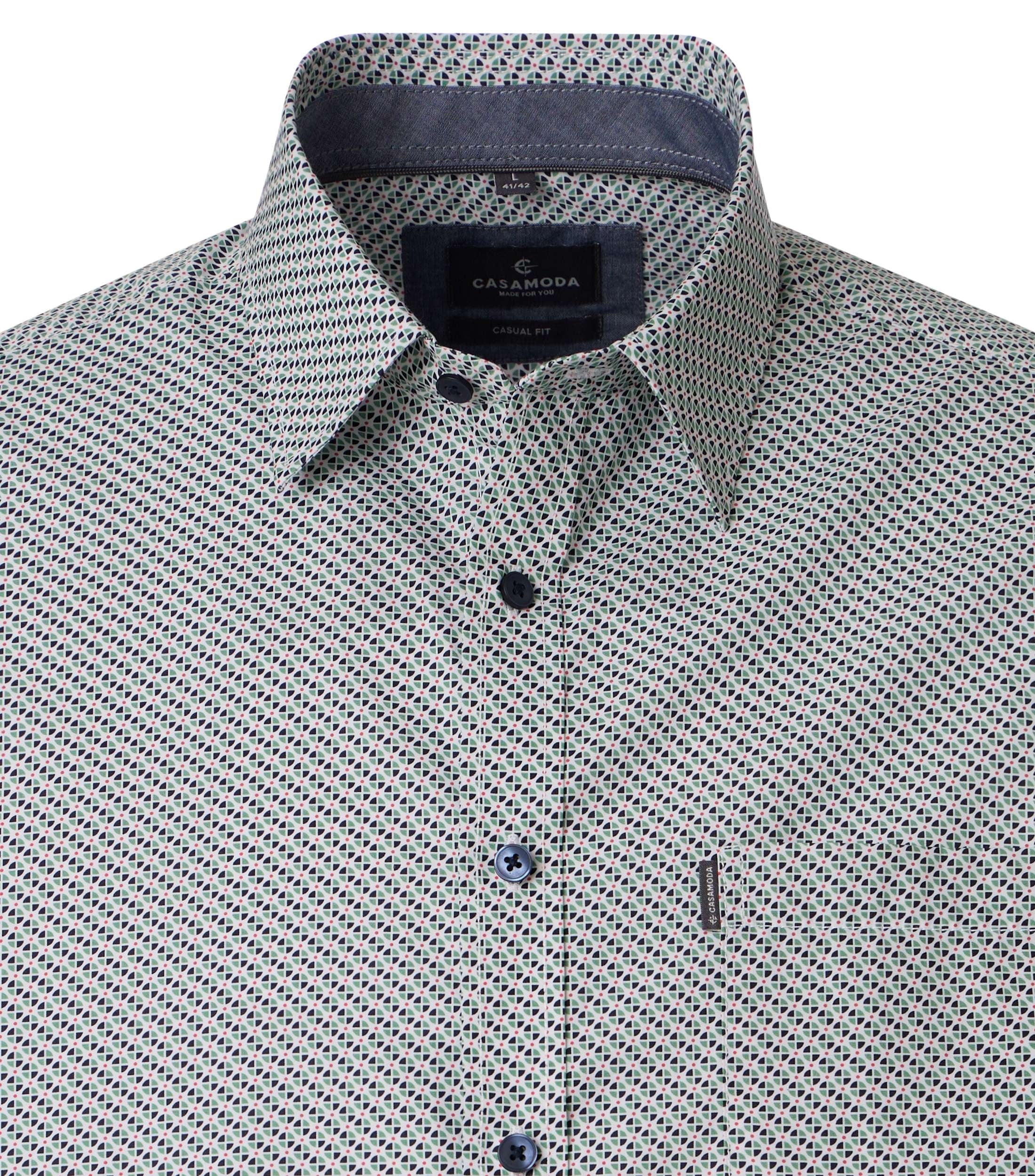 Casa Moda Herren Hemden kurz  Gruen