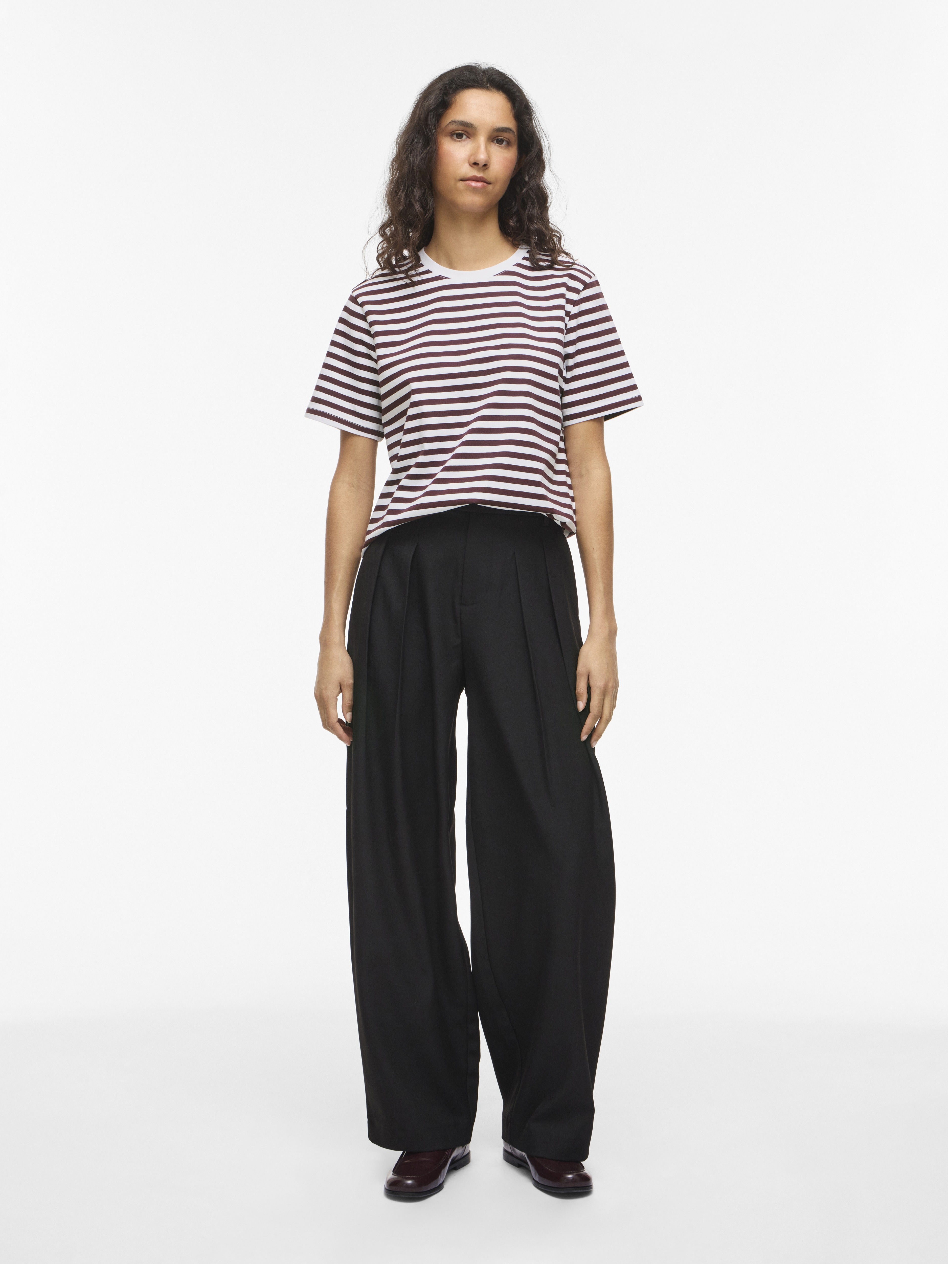 Vila Damen T-Shirts Port Royale/Opt