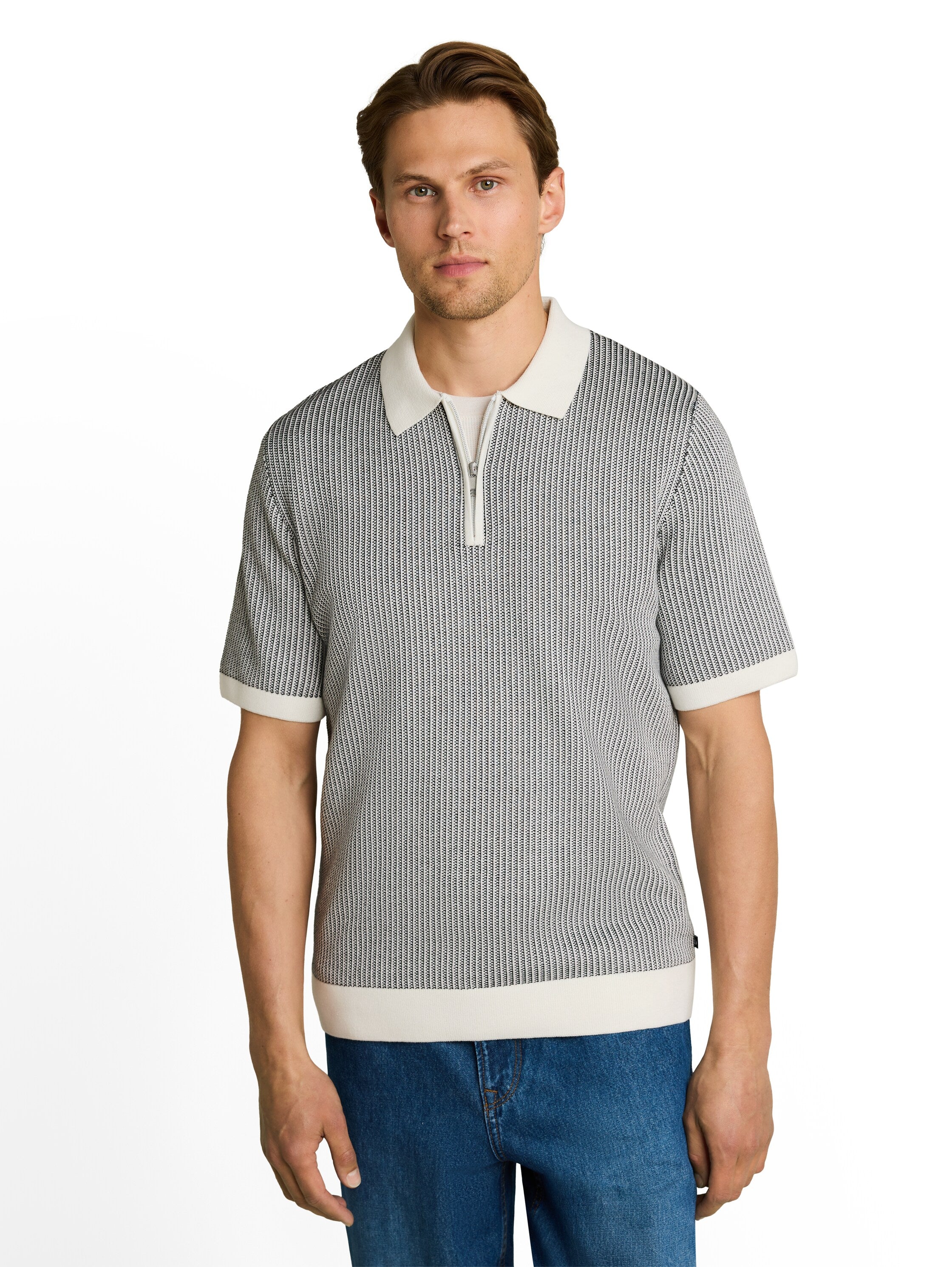 Tom Tailor denim Herren Pullover Black White Jac