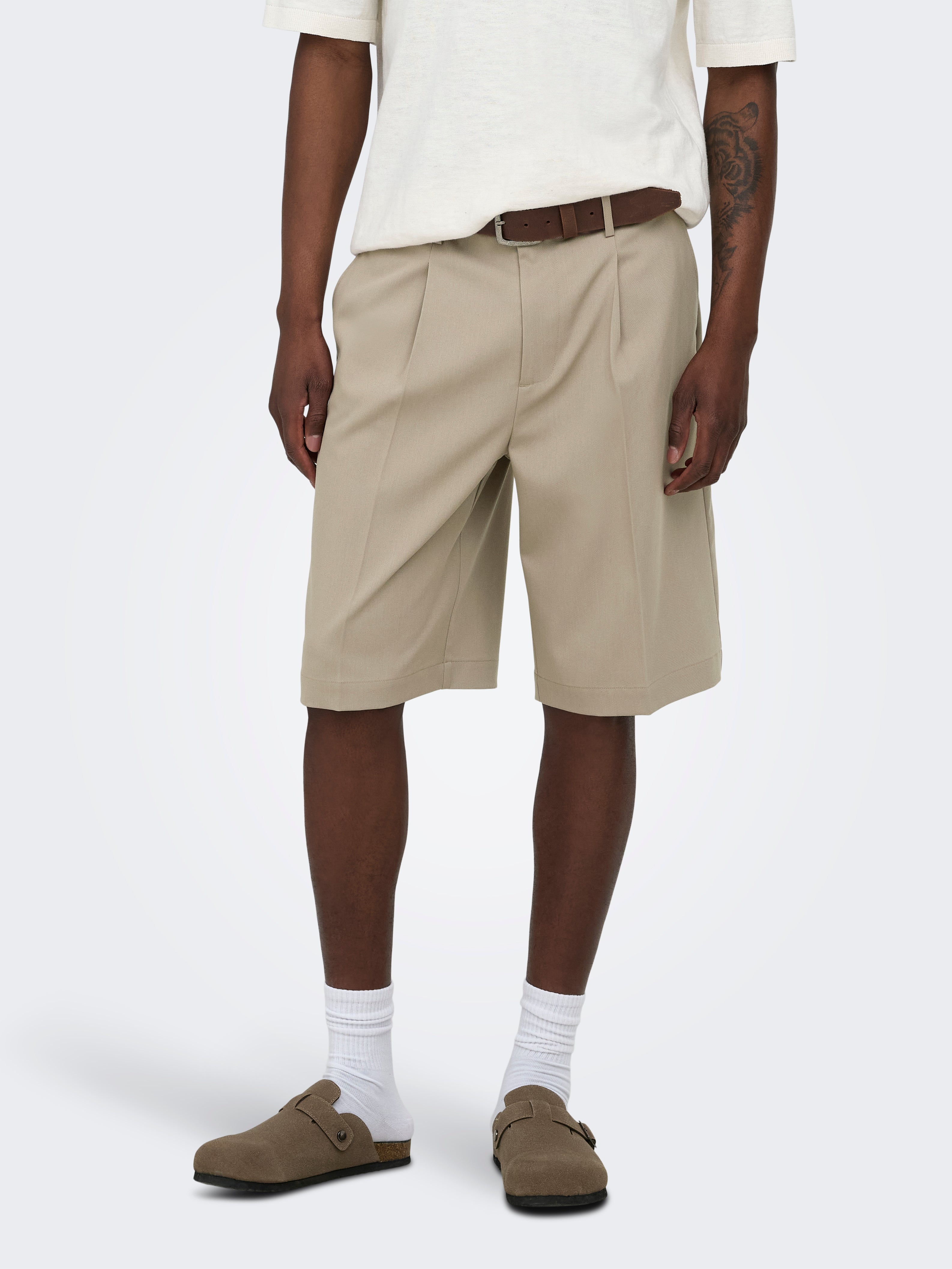 Only & Sons Herren Shorts Chinchilla