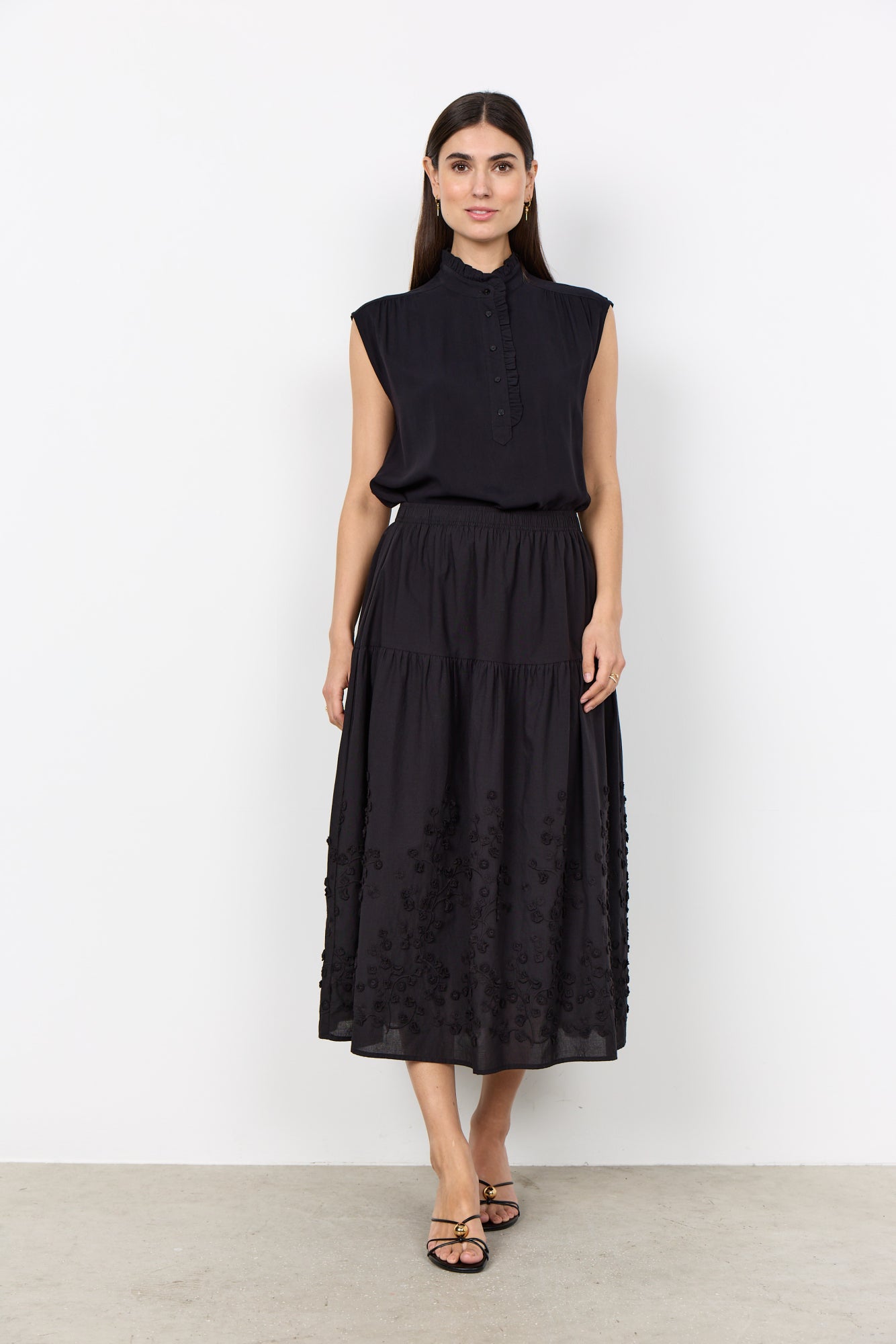 Soya Concept Damen Blusen kurz Black