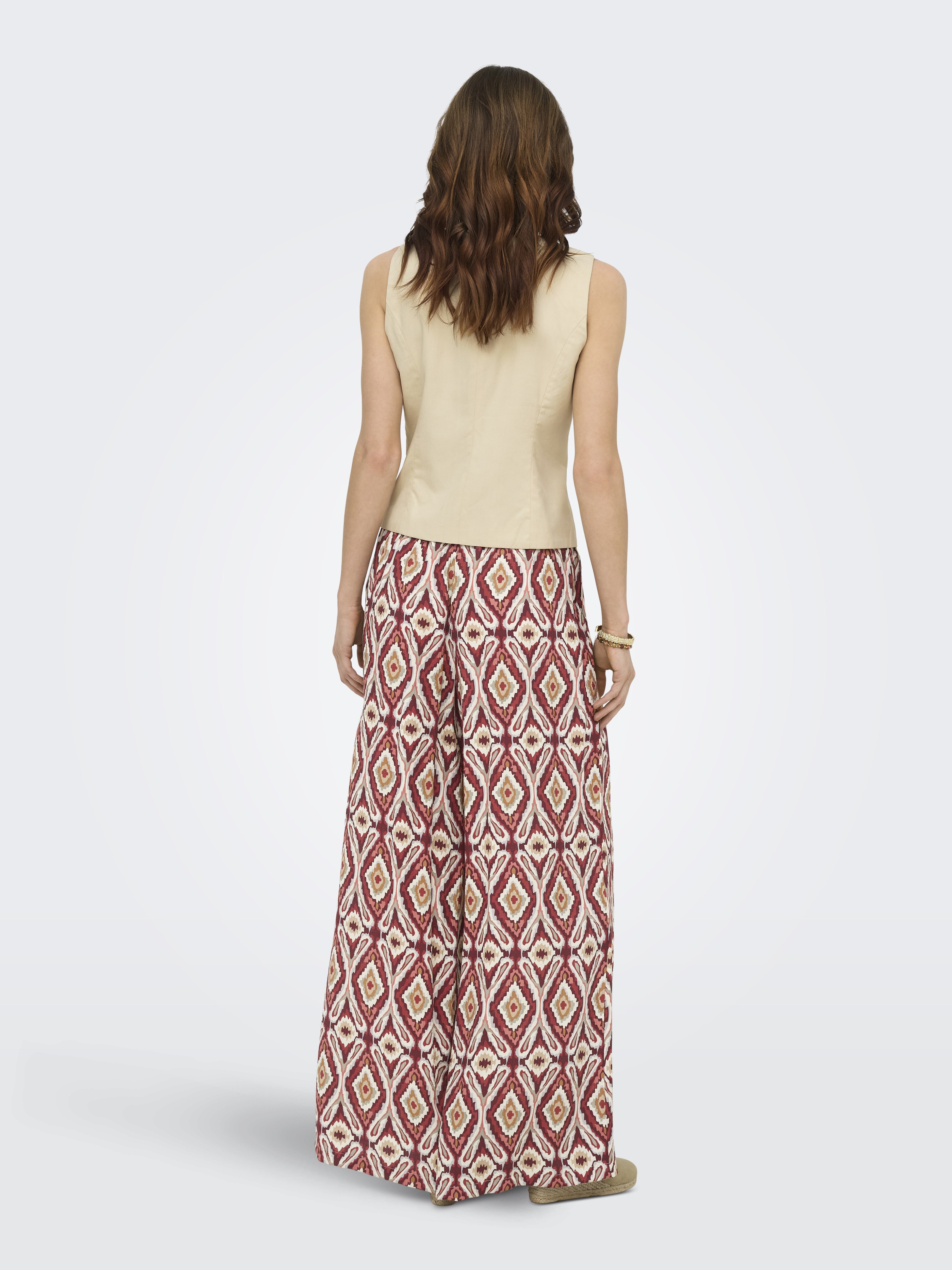 Only Damen Hosen Brick Red/Abstr