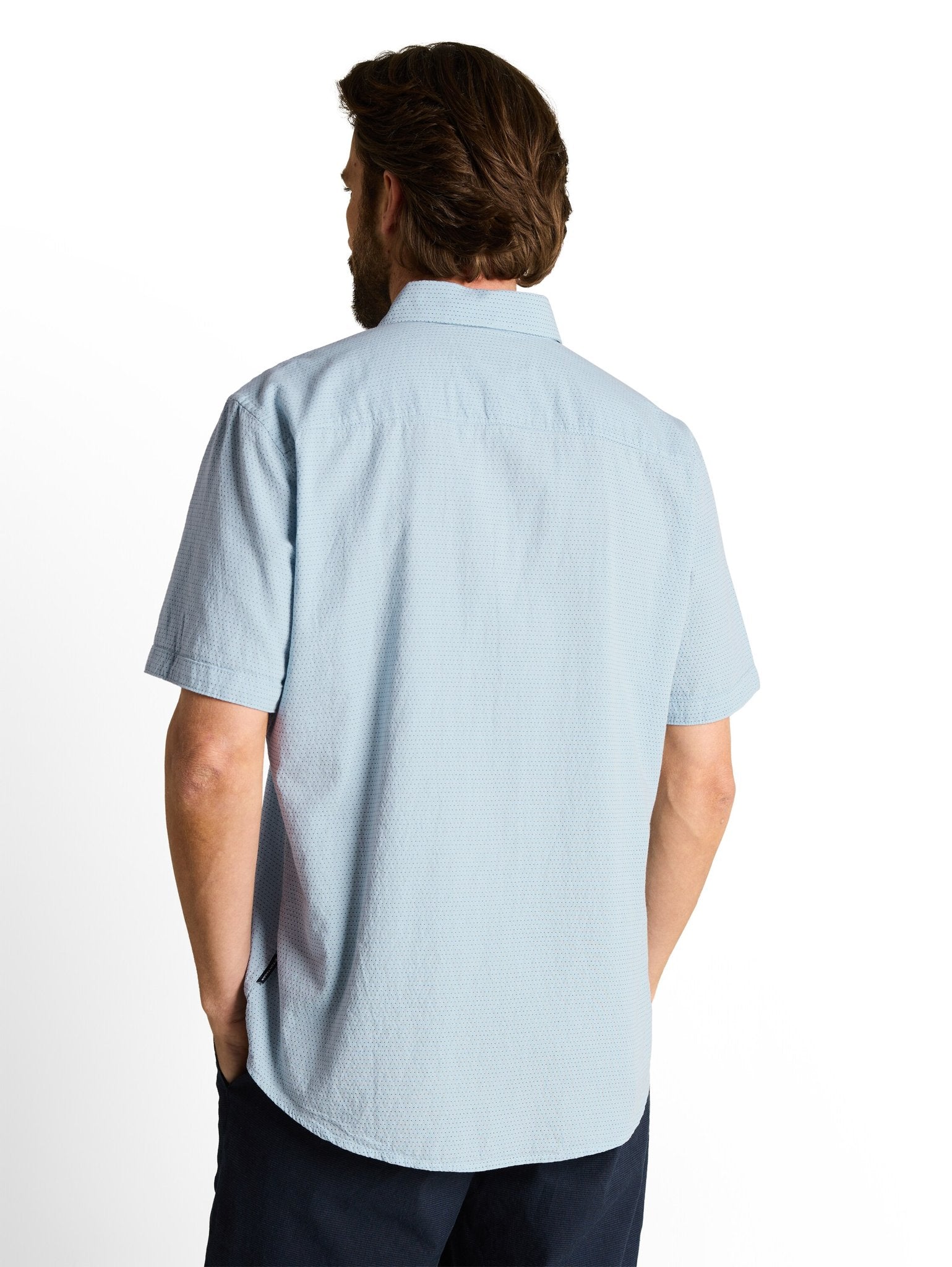 Tom Tailor Herren Hemden kurz Light Blue Dot