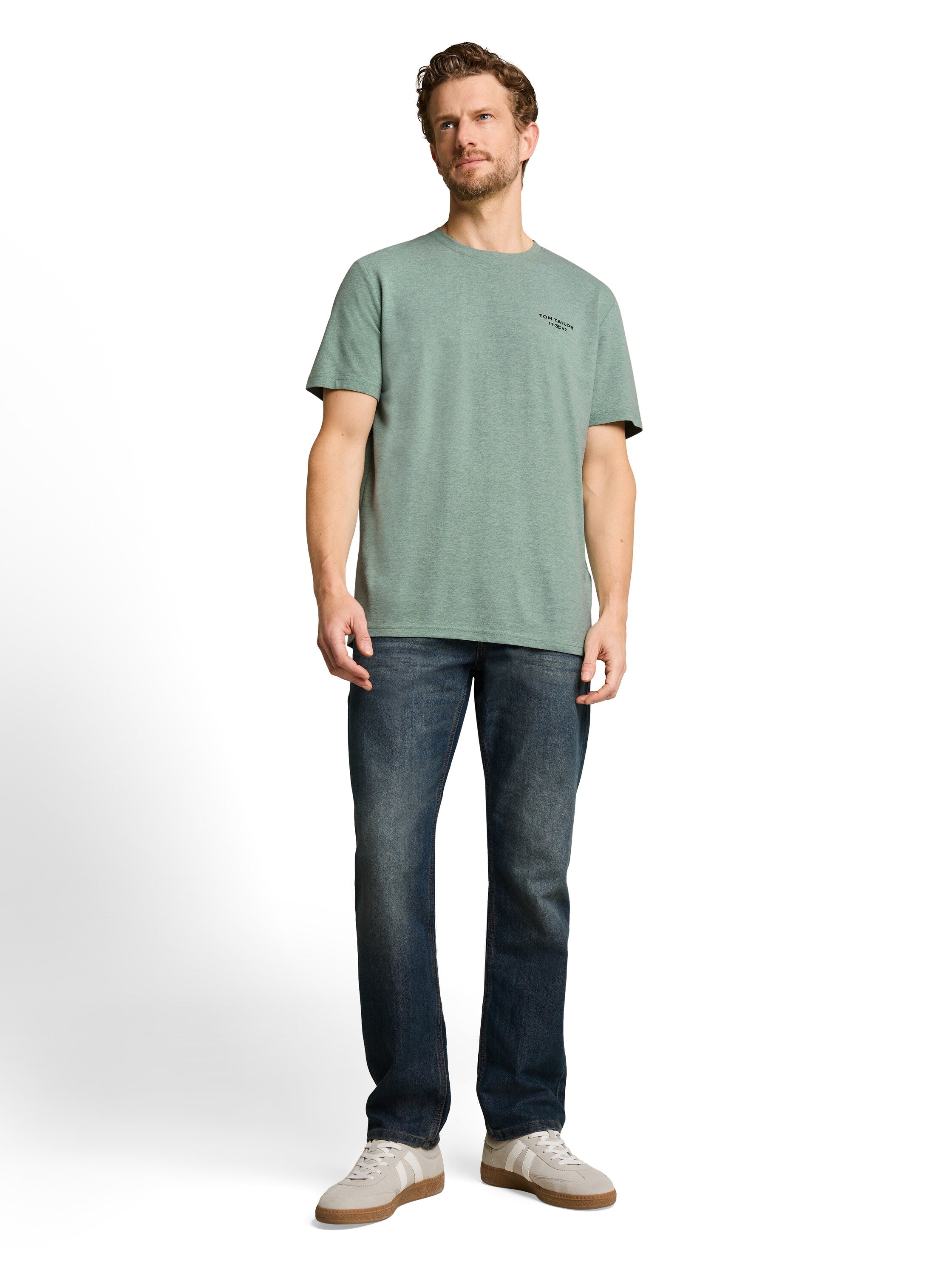 Tom Tailor Herren T-Shirts kurz Garden Green
