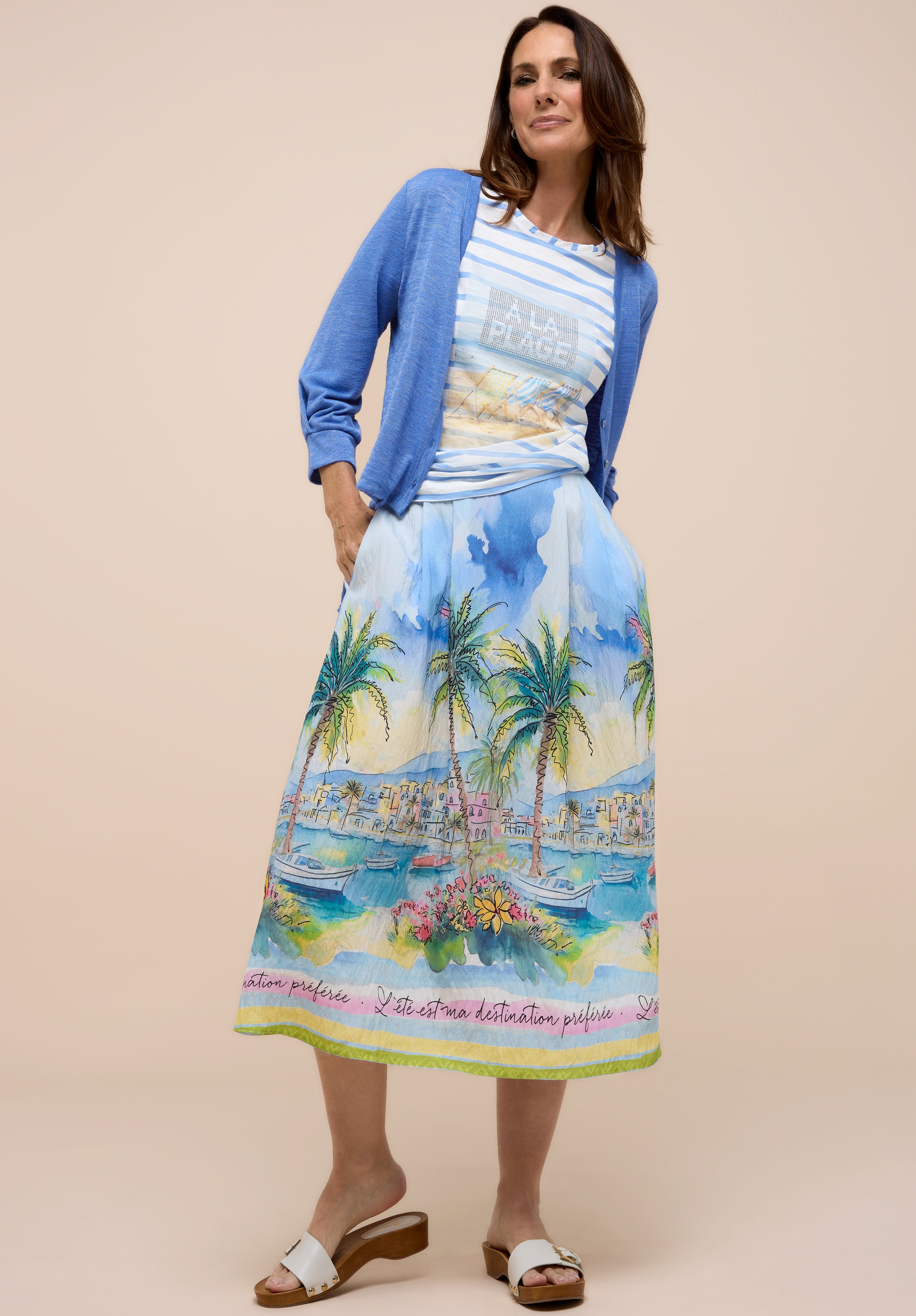Bianca Damen Rock Blue Mix