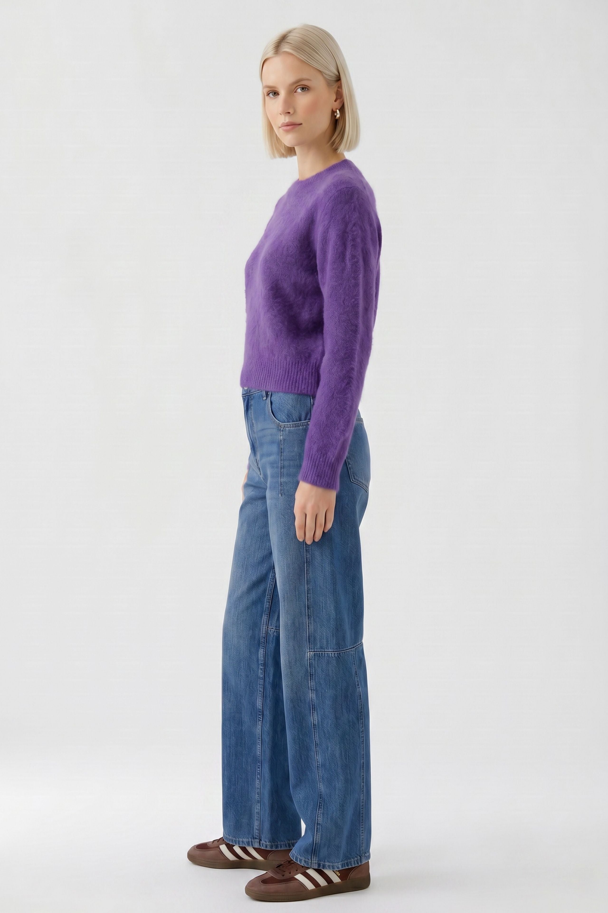 Oui Damen Pullover Ultra Viol