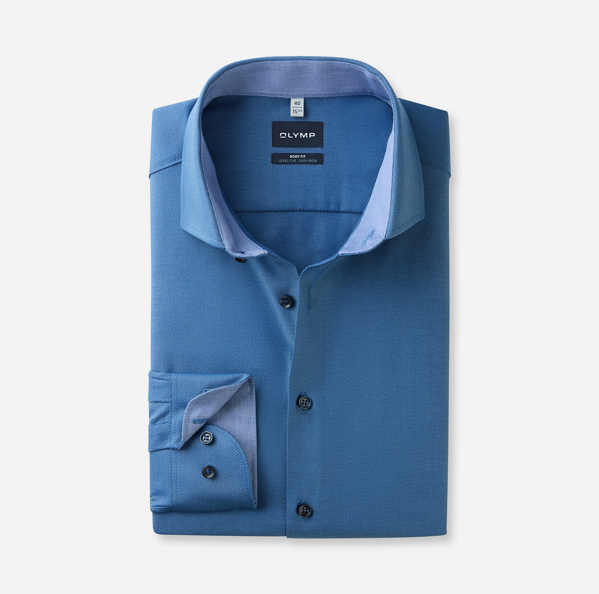 Olymp Herren Hemden lang  Blau