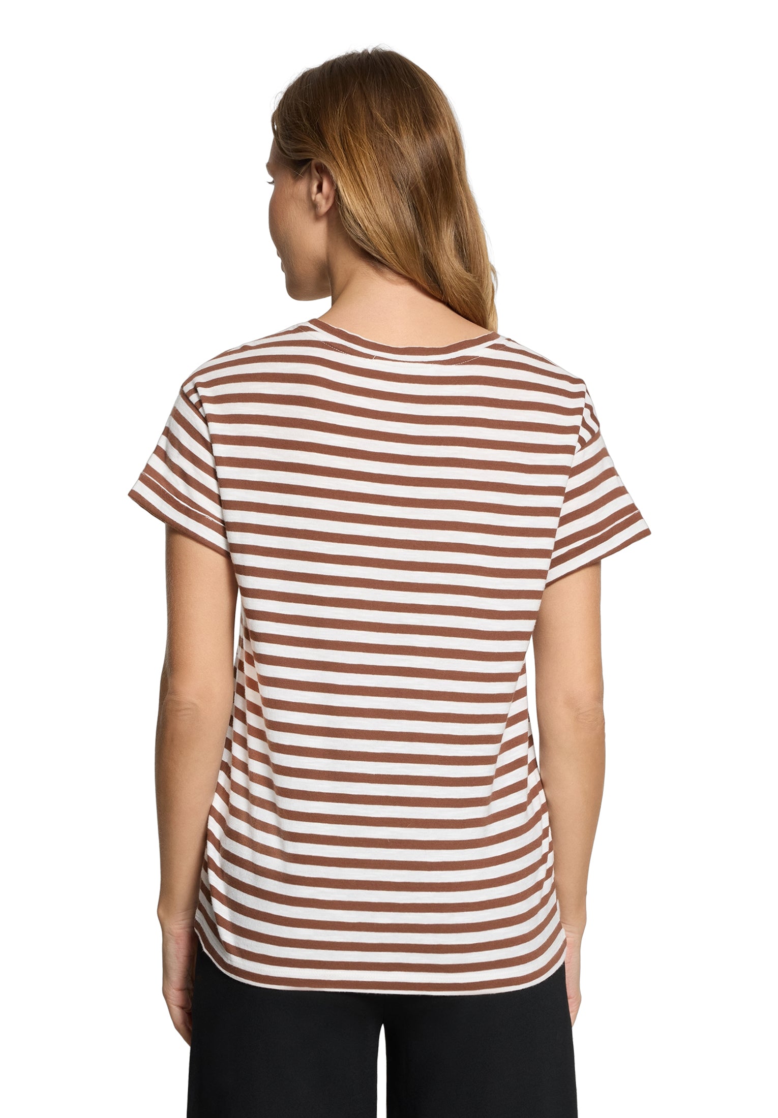 Betty & Co Damen T-Shirts Cream/Brown