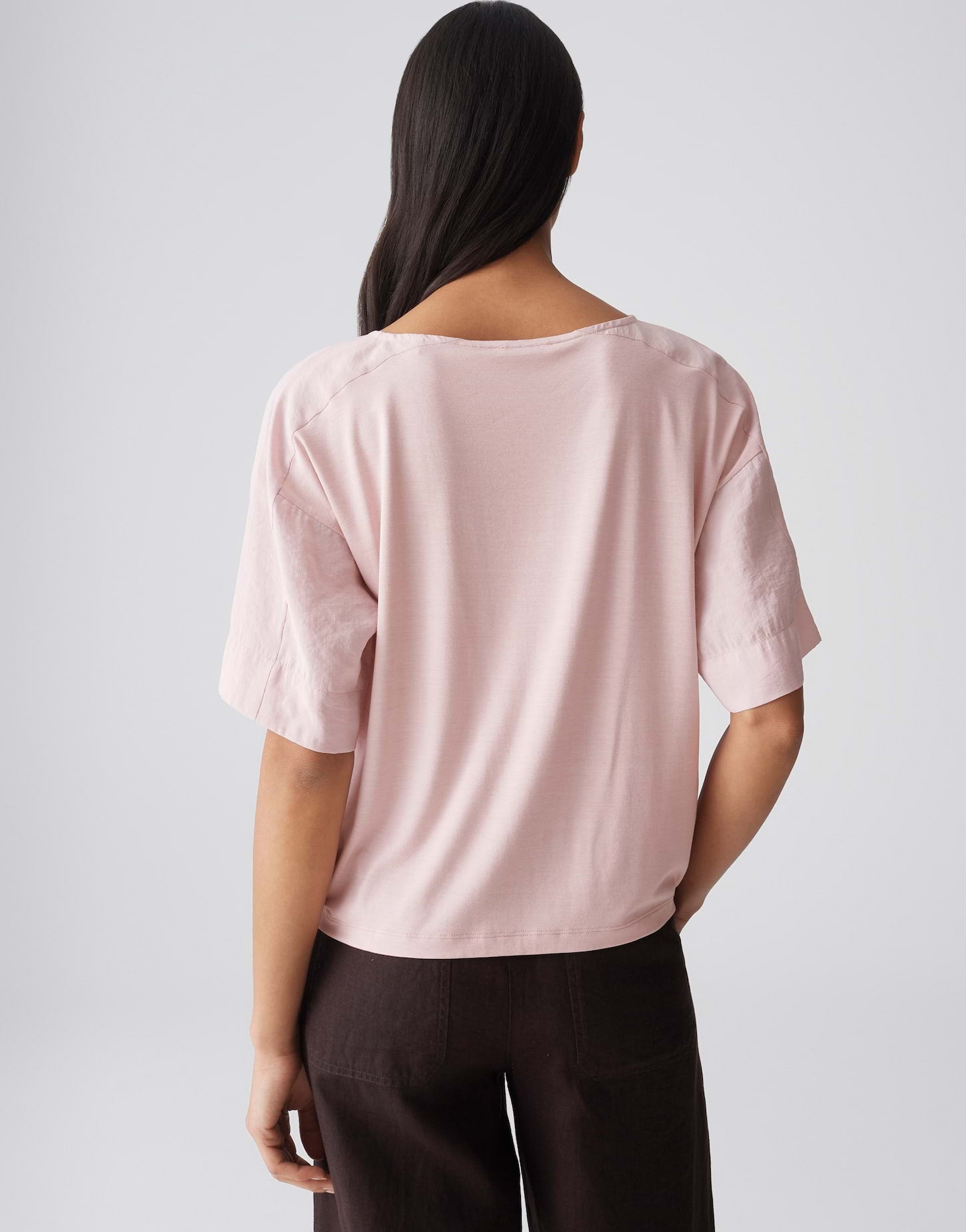 Opus Damen T-Shirts Rose Tint