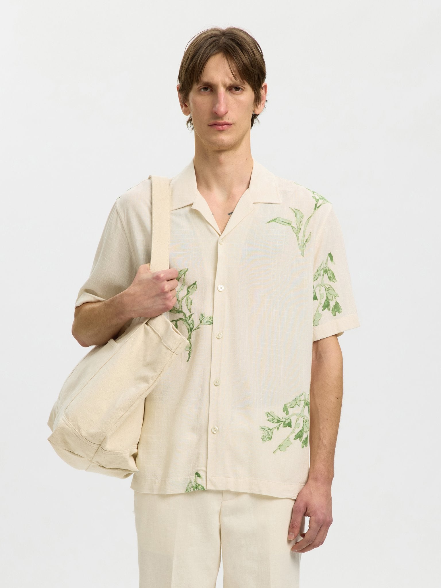 Selected homme Herren Hemden  Egret