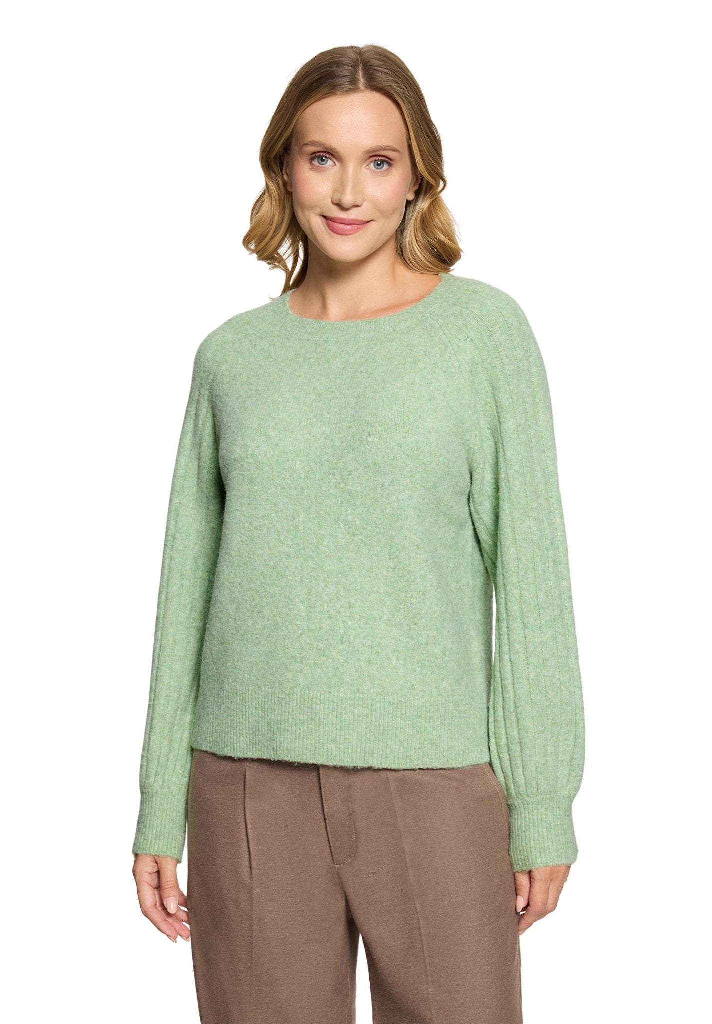 Cartoon Damen Pullover Green Melange