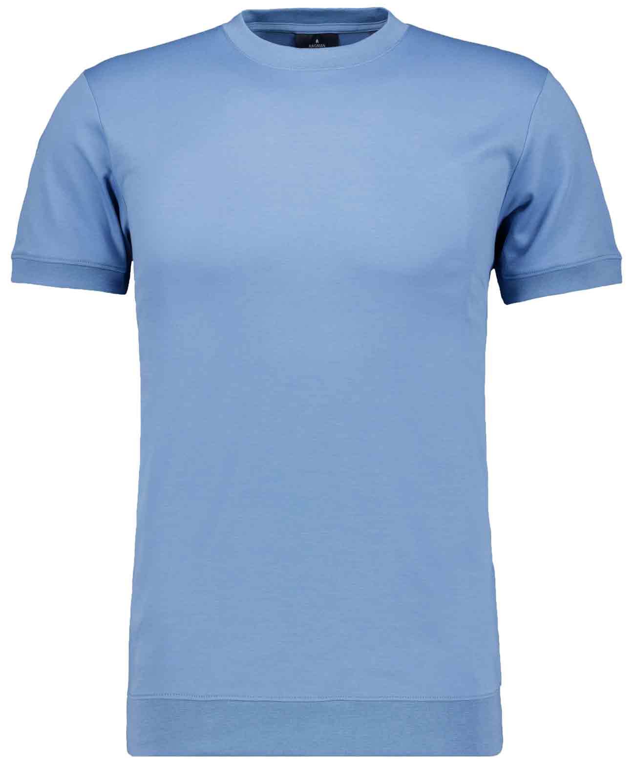 Ragman Herren T-Shirts kurz  Mittelblau