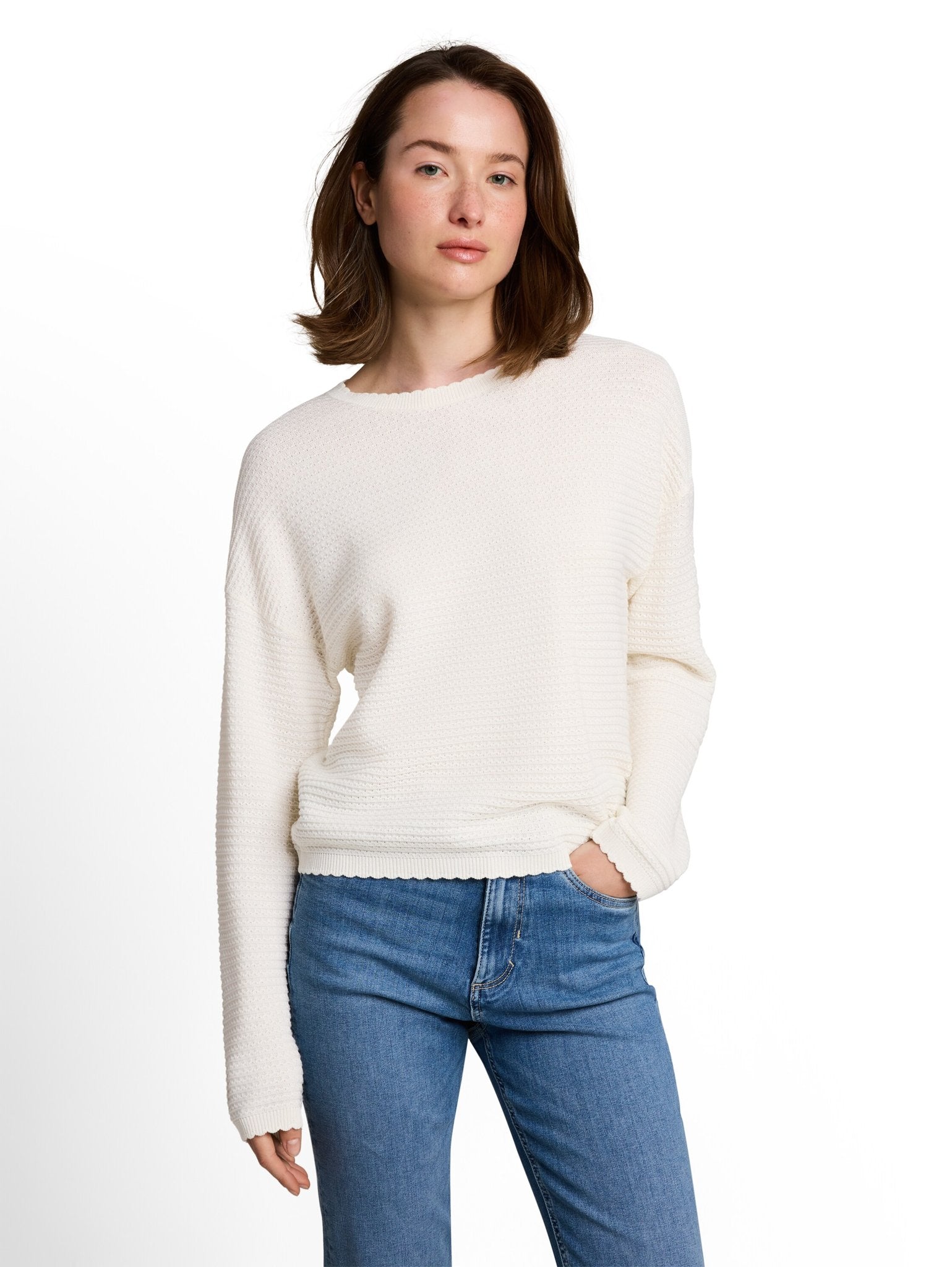 Tom Tailor denim Damen Pullover Off White