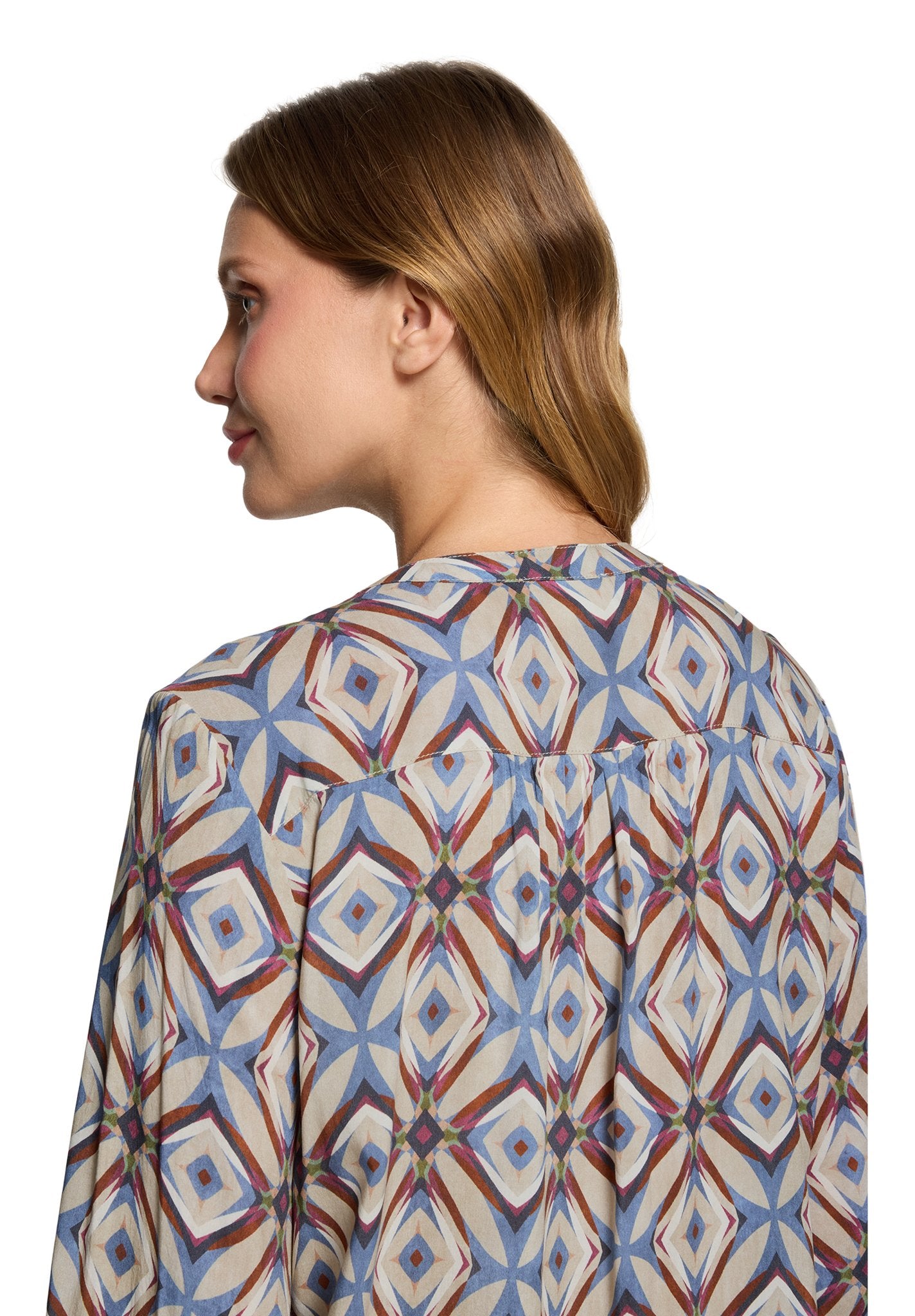Cartoon Damen Blusen Nature/Blue