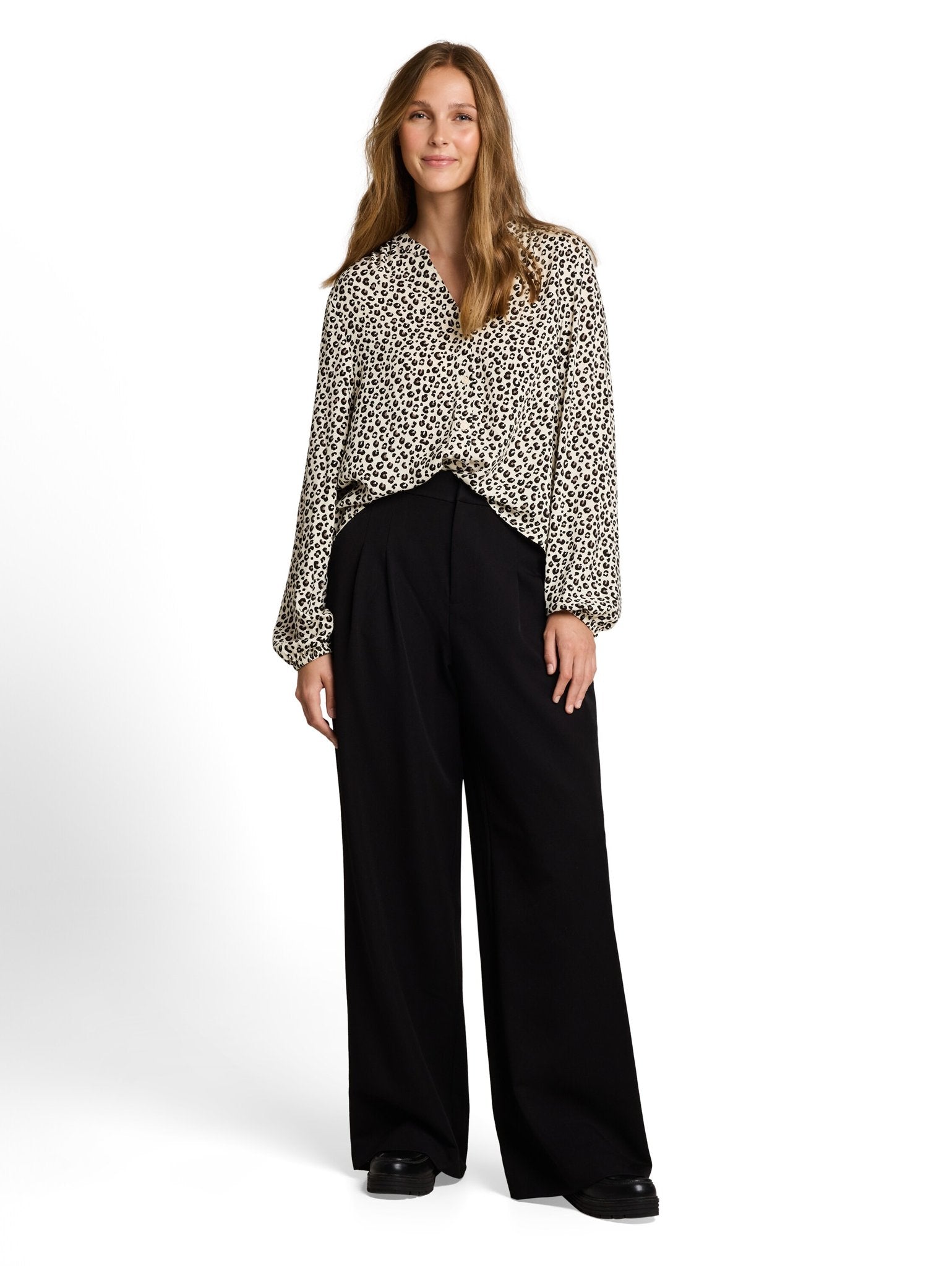 Tom Tailor denim Damen Blusen kurz Beige Brown Leo