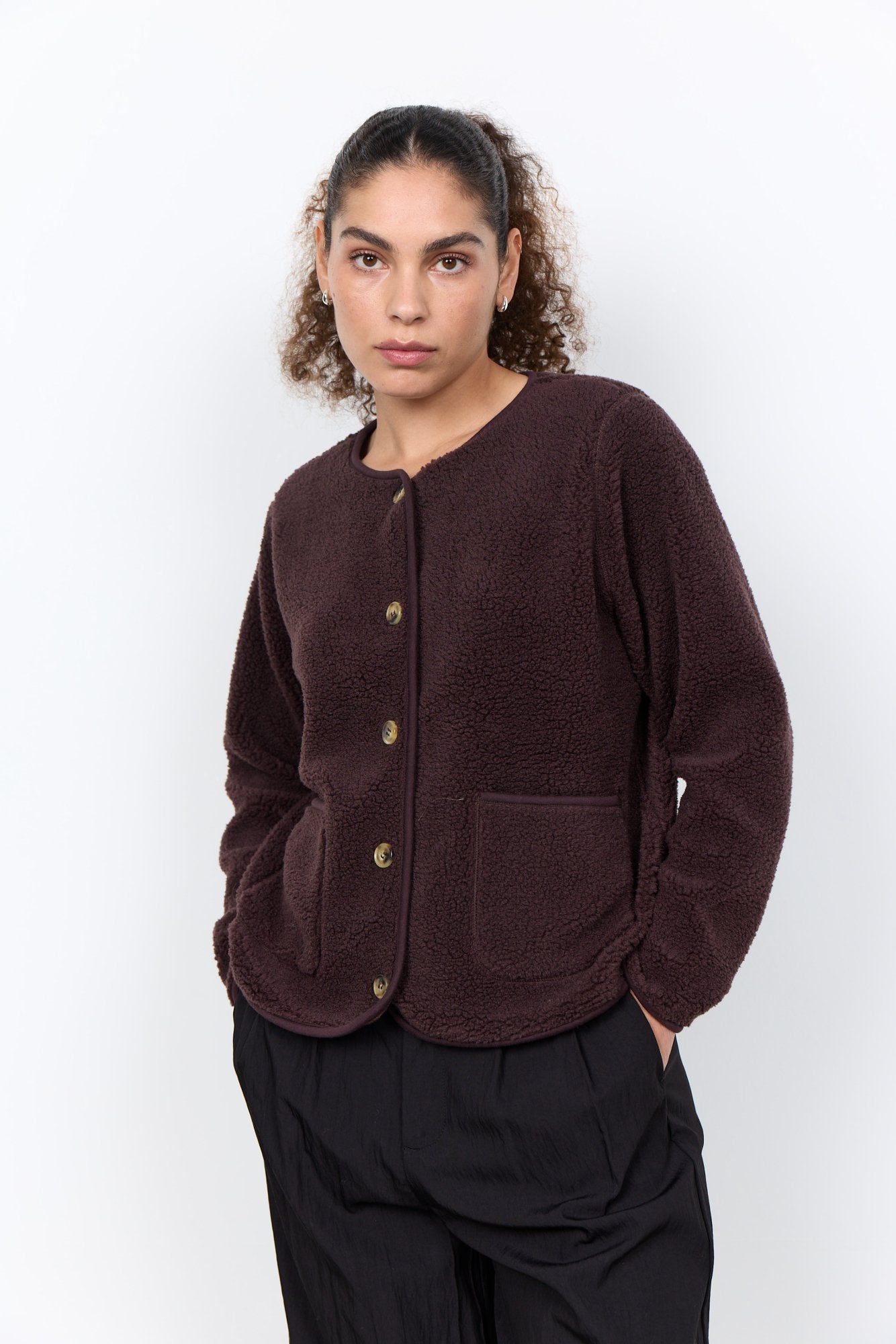 Soya Concept Damen Strickjacken Chocolate Plum