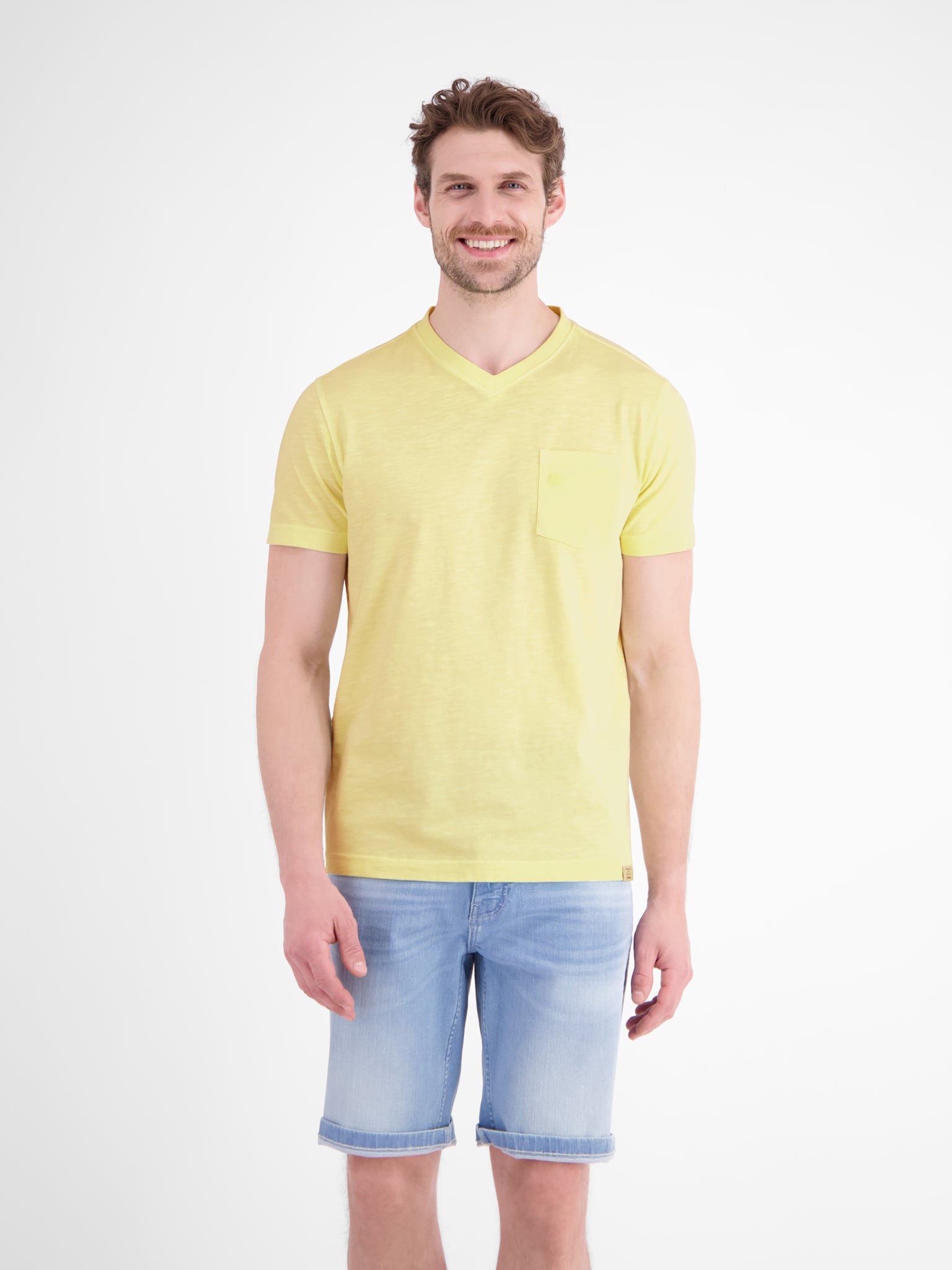 Lerros Herren T-Shirts kurz Lemon Water