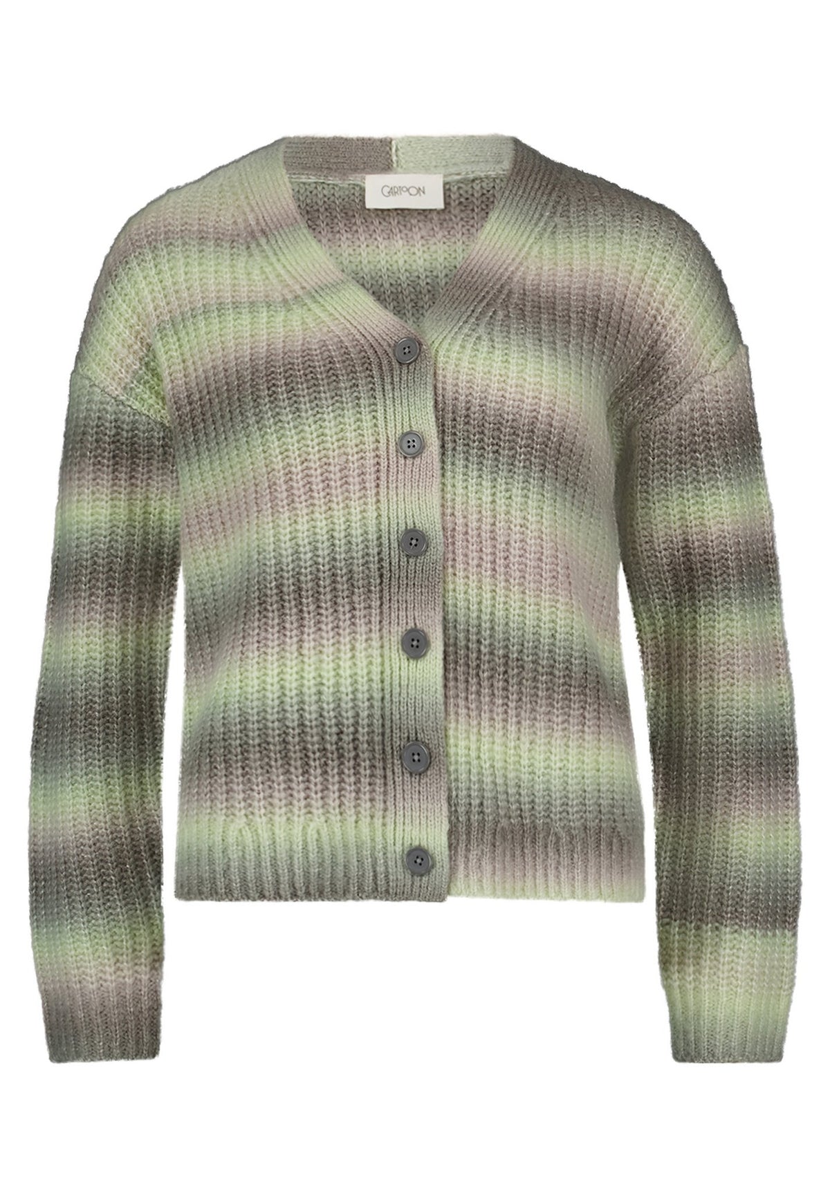 Cartoon Damen Strickjacken Khaki/Cream
