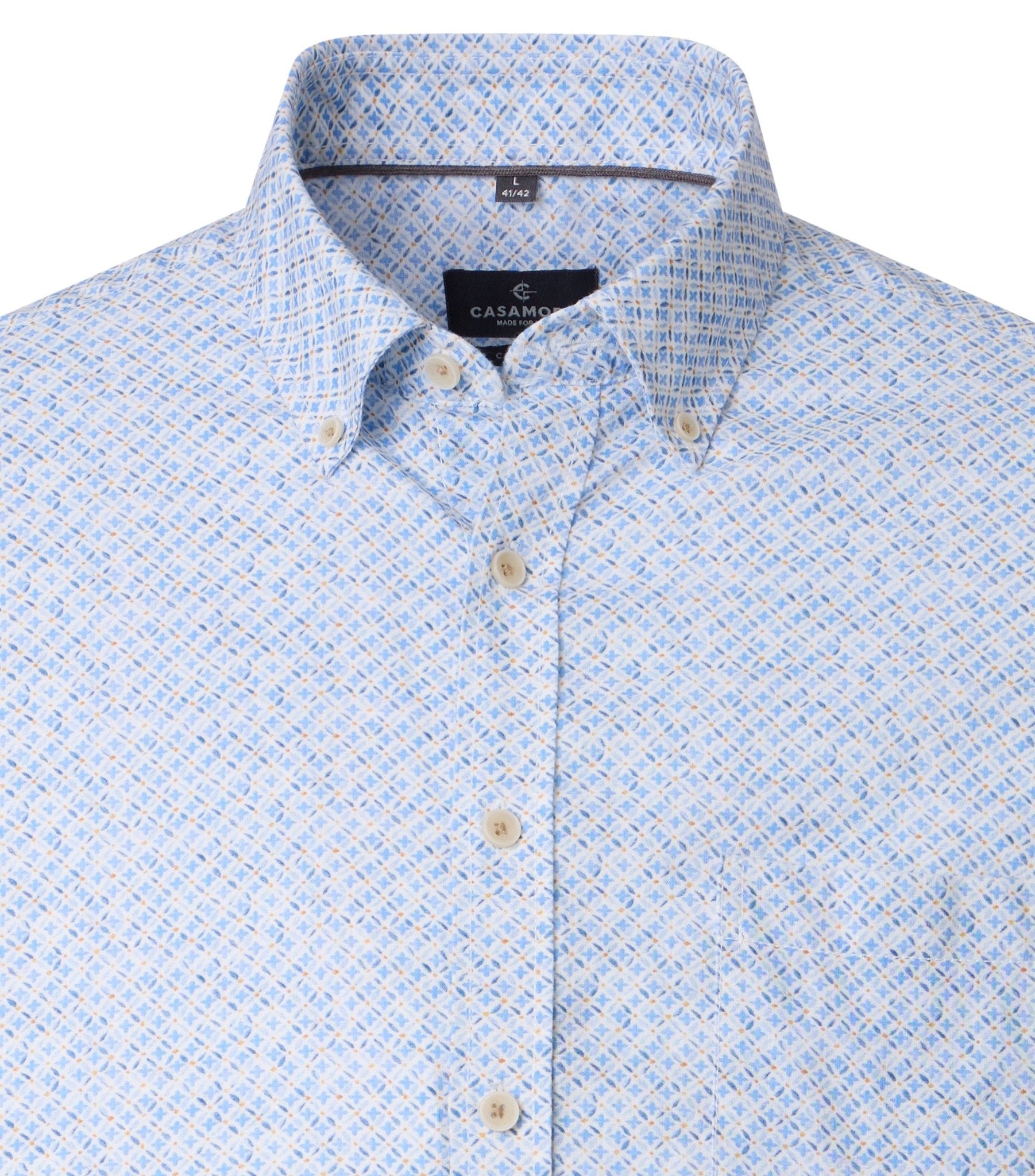Casa Moda Herren Hemden kurz  Blau