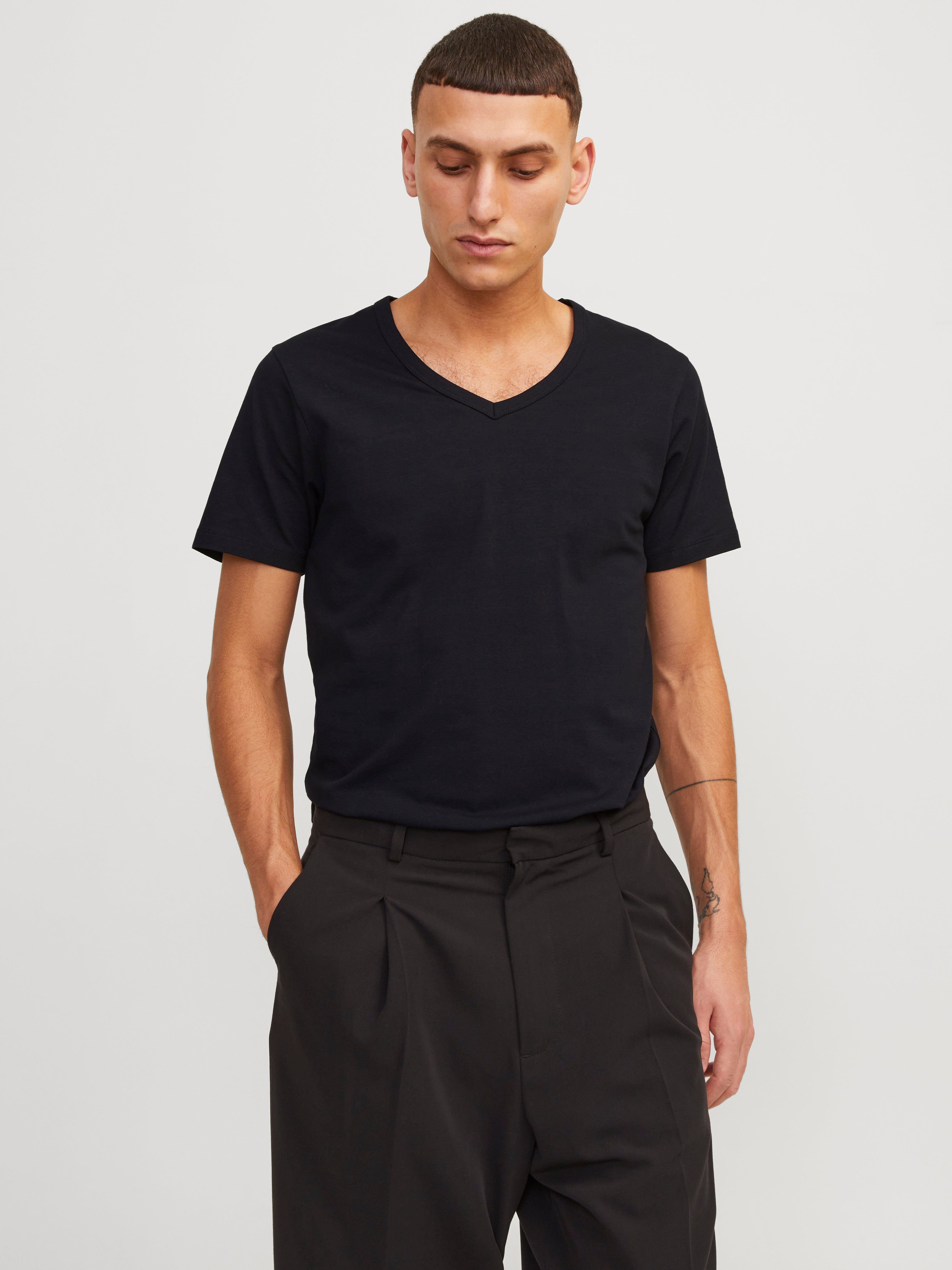 Jack & Jones Herren T-Shirts kurz Black