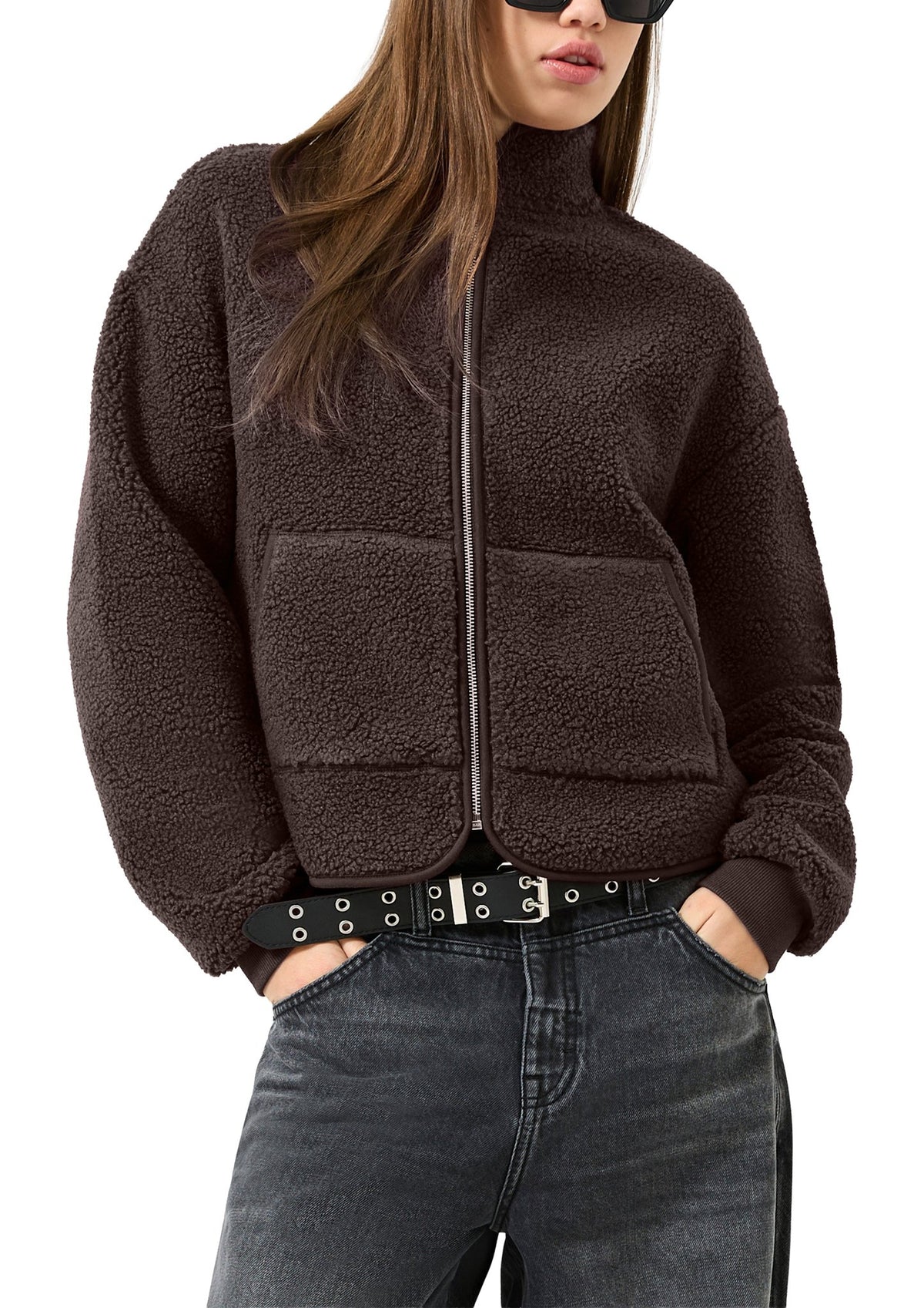 QS by S.Oliver Damen Sweatshirts  Brown