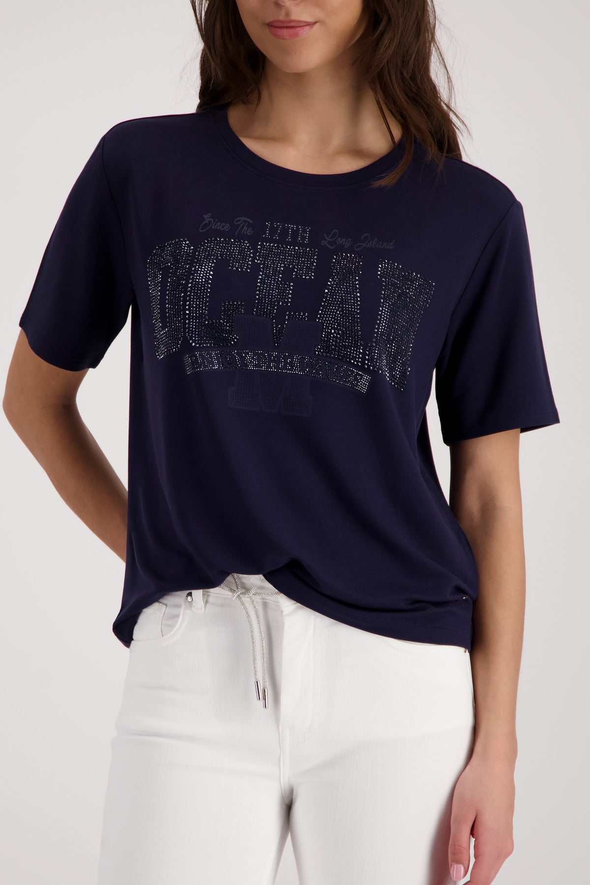 Monari Damen T-Shirts  Marine