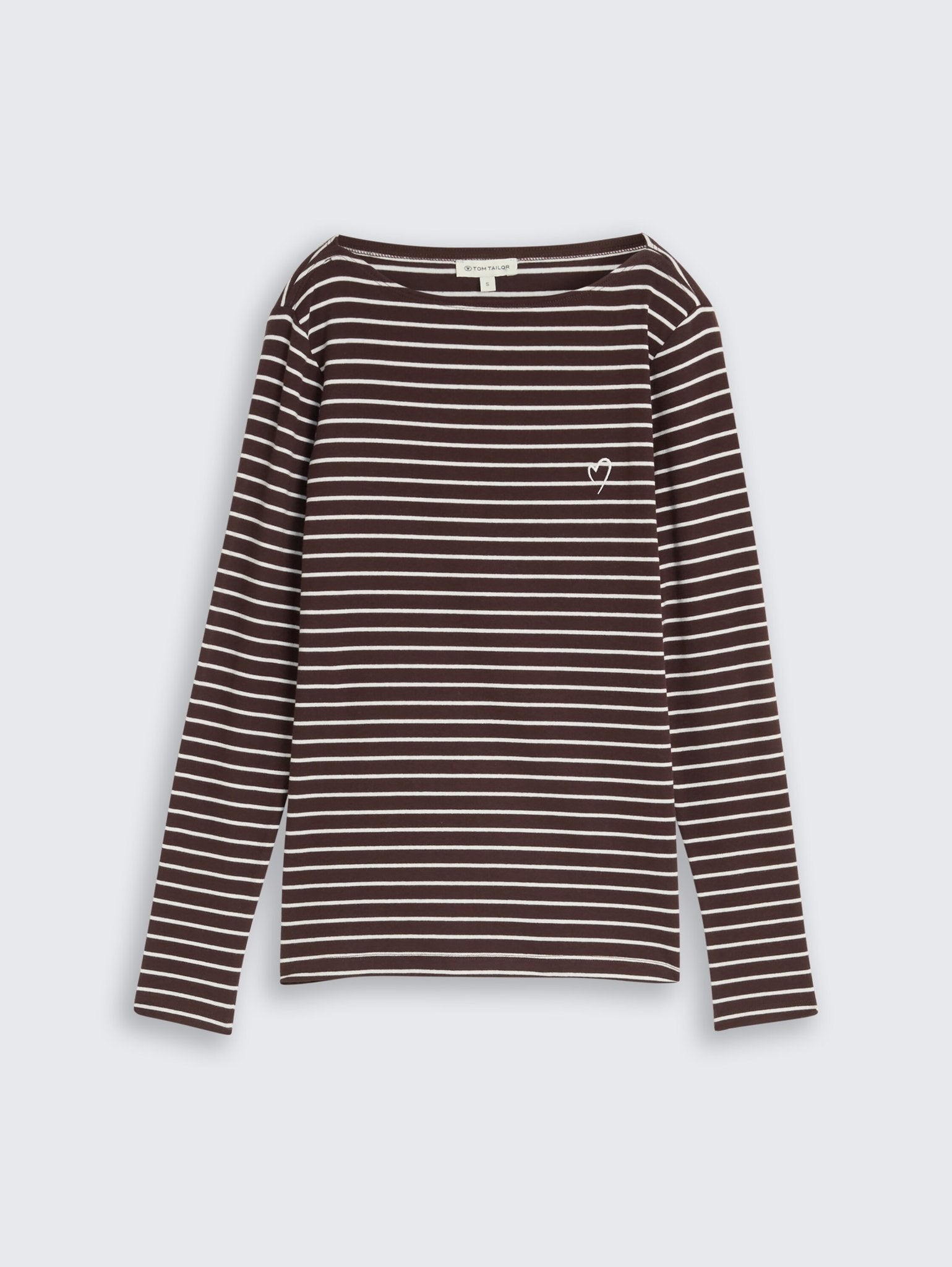 Tom Tailor Damen T-Shirts Brown White Str