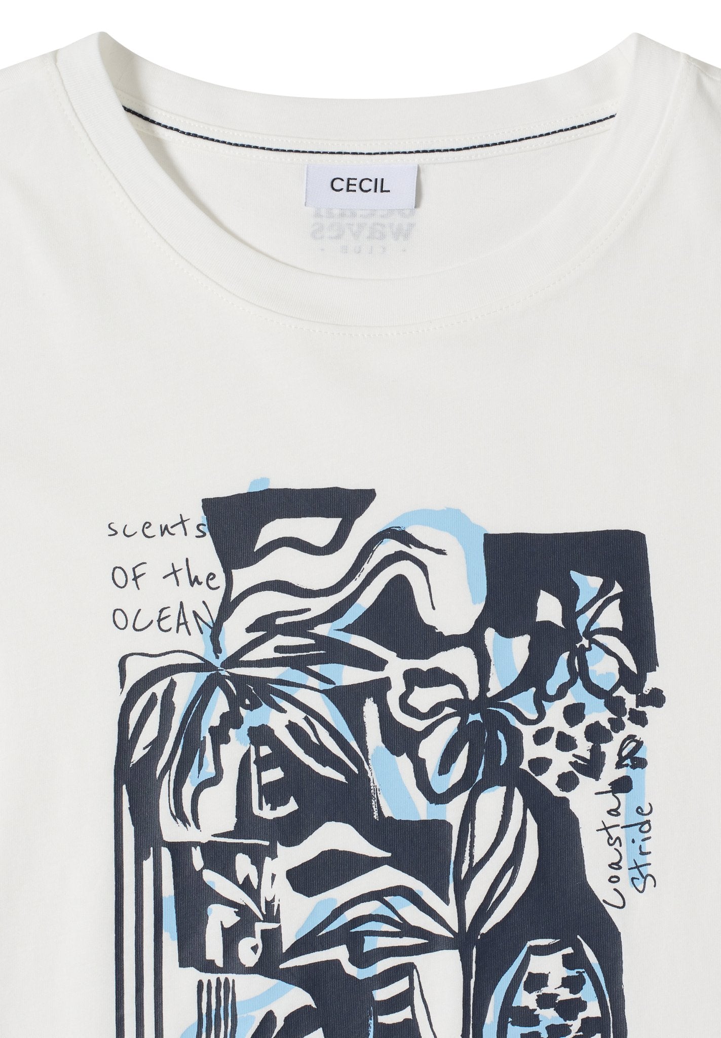 Cecil Damen T-Shirts  Vanilla W