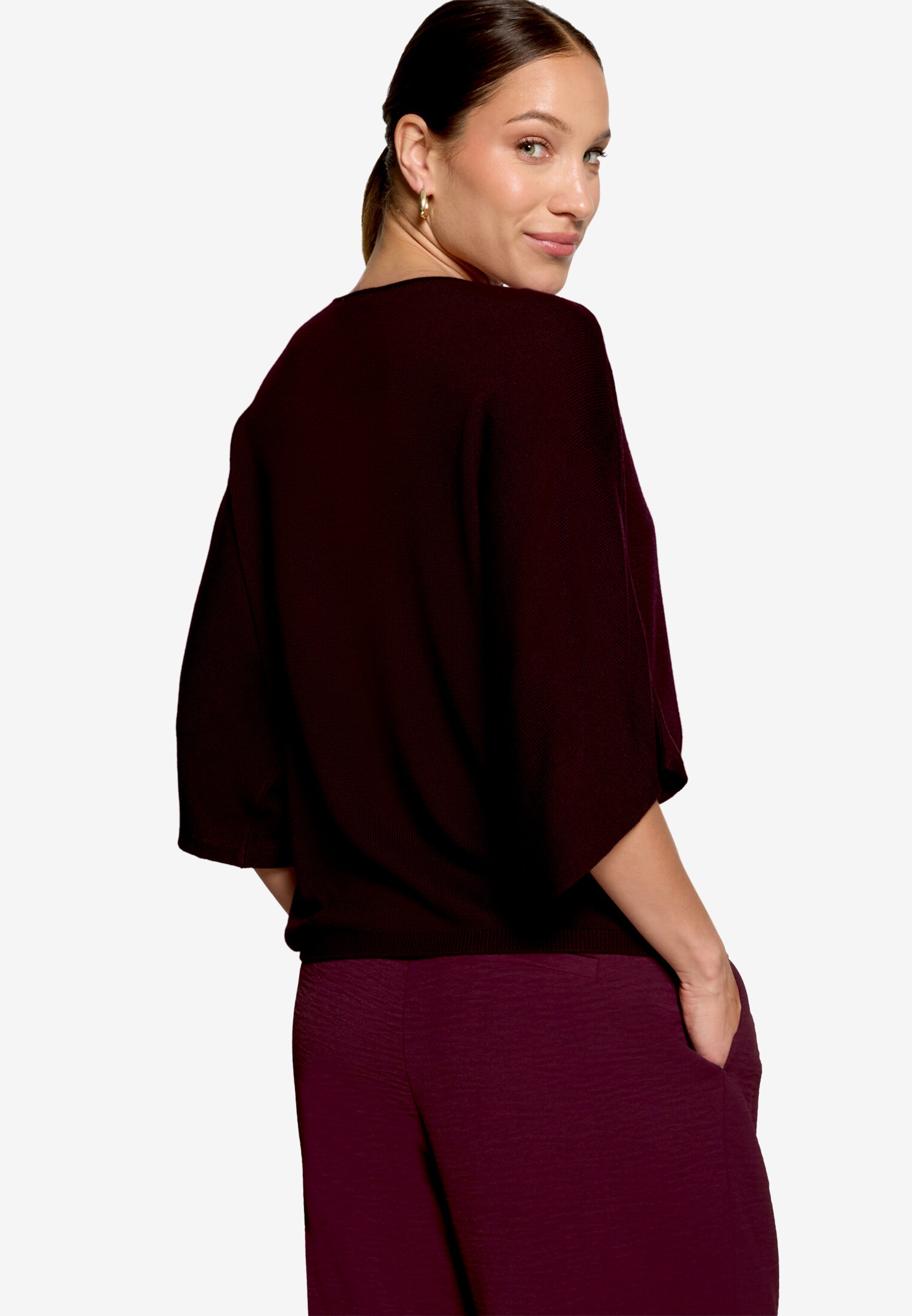 Zero Damen Pullover Dark Aubergine