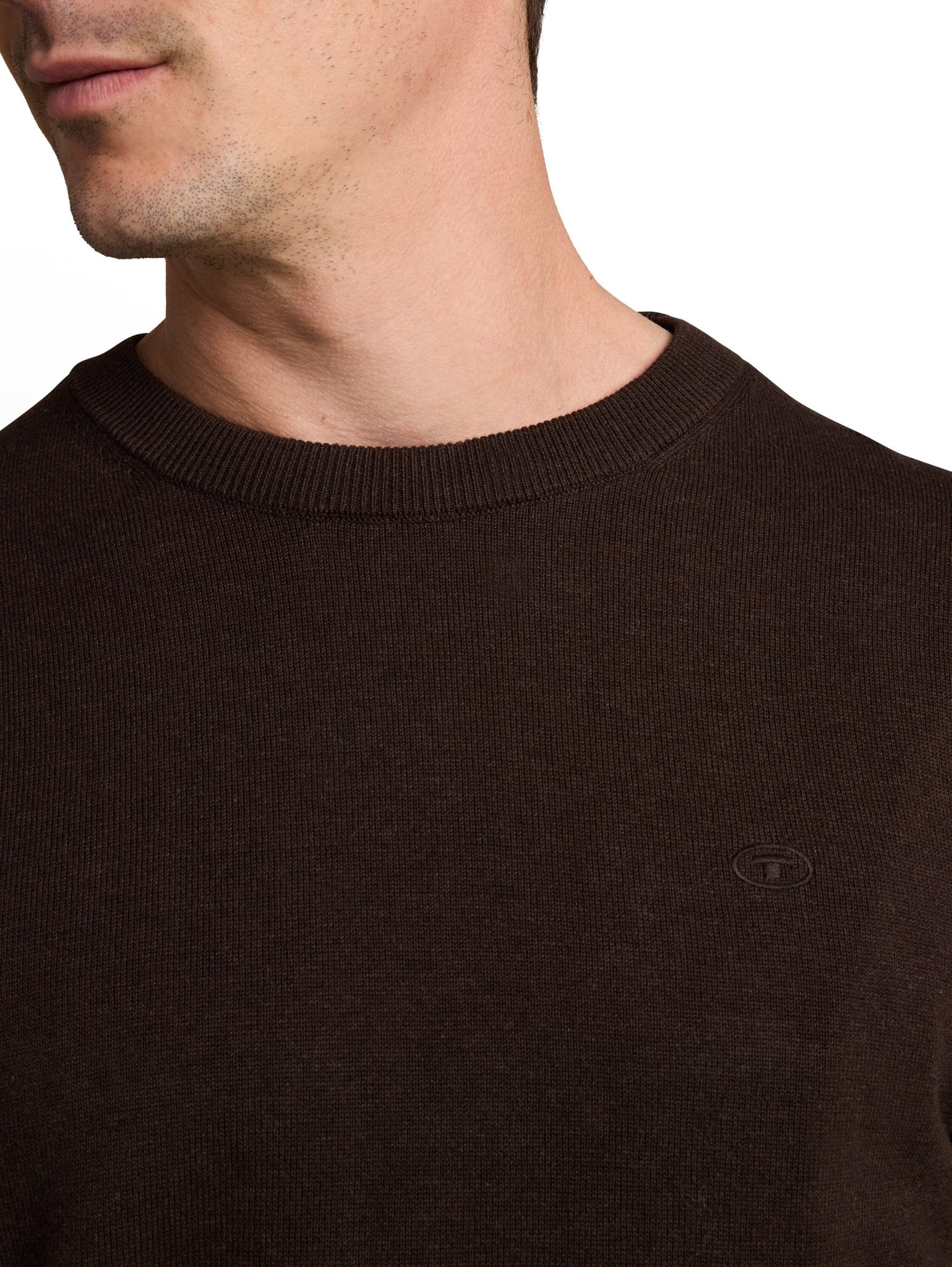 Tom Tailor Herren Pullover Dark Chocolate