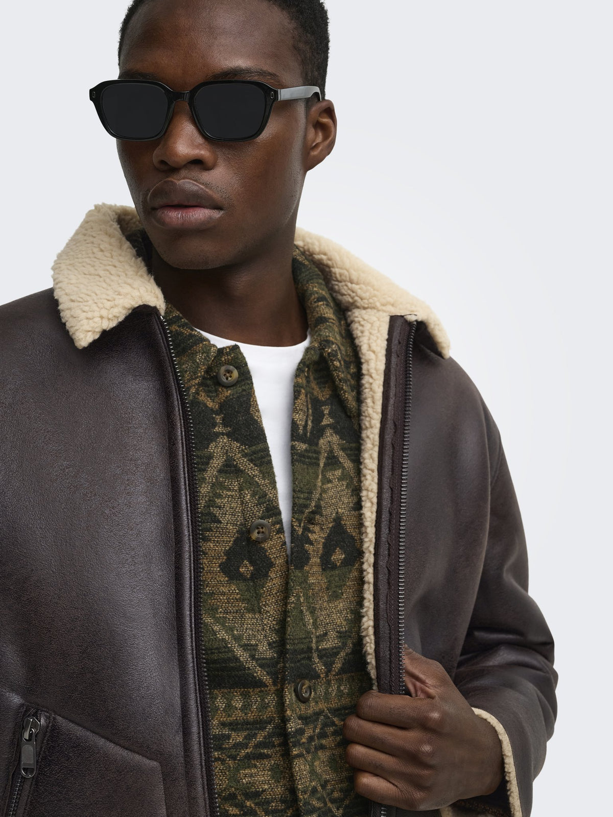 Only & Sons Herren Jacken Hot Fudge/Ecru