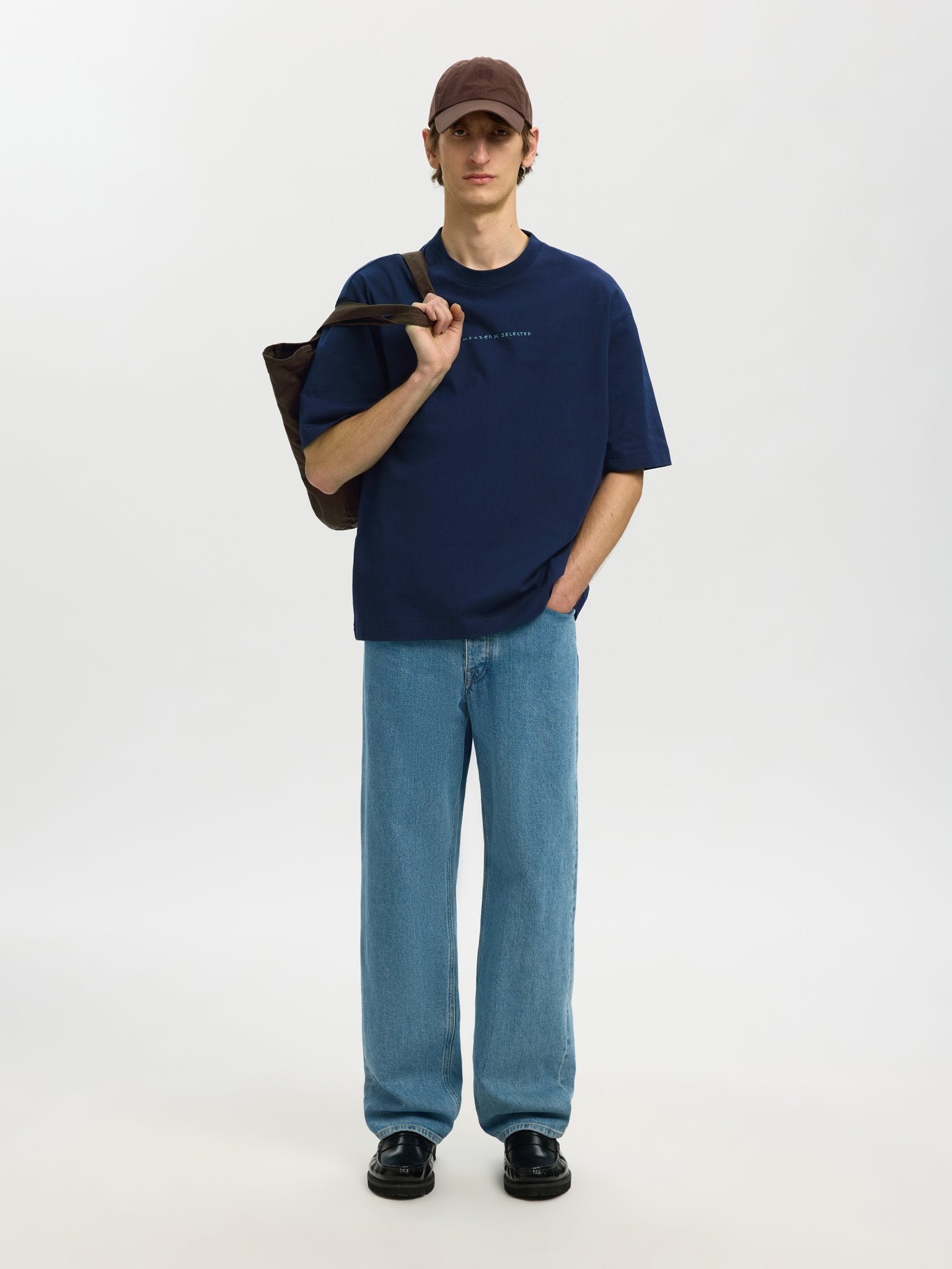 Selected homme Herren T-Shirts kurz Ocean Ca