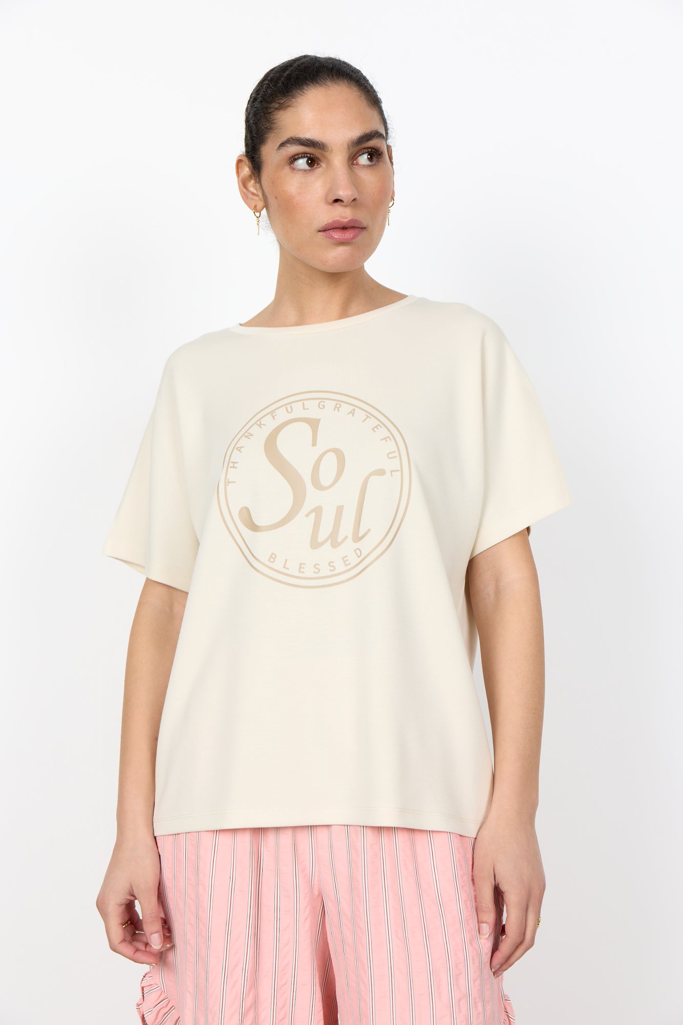 Soya Concept Damen T-Shirts Cream