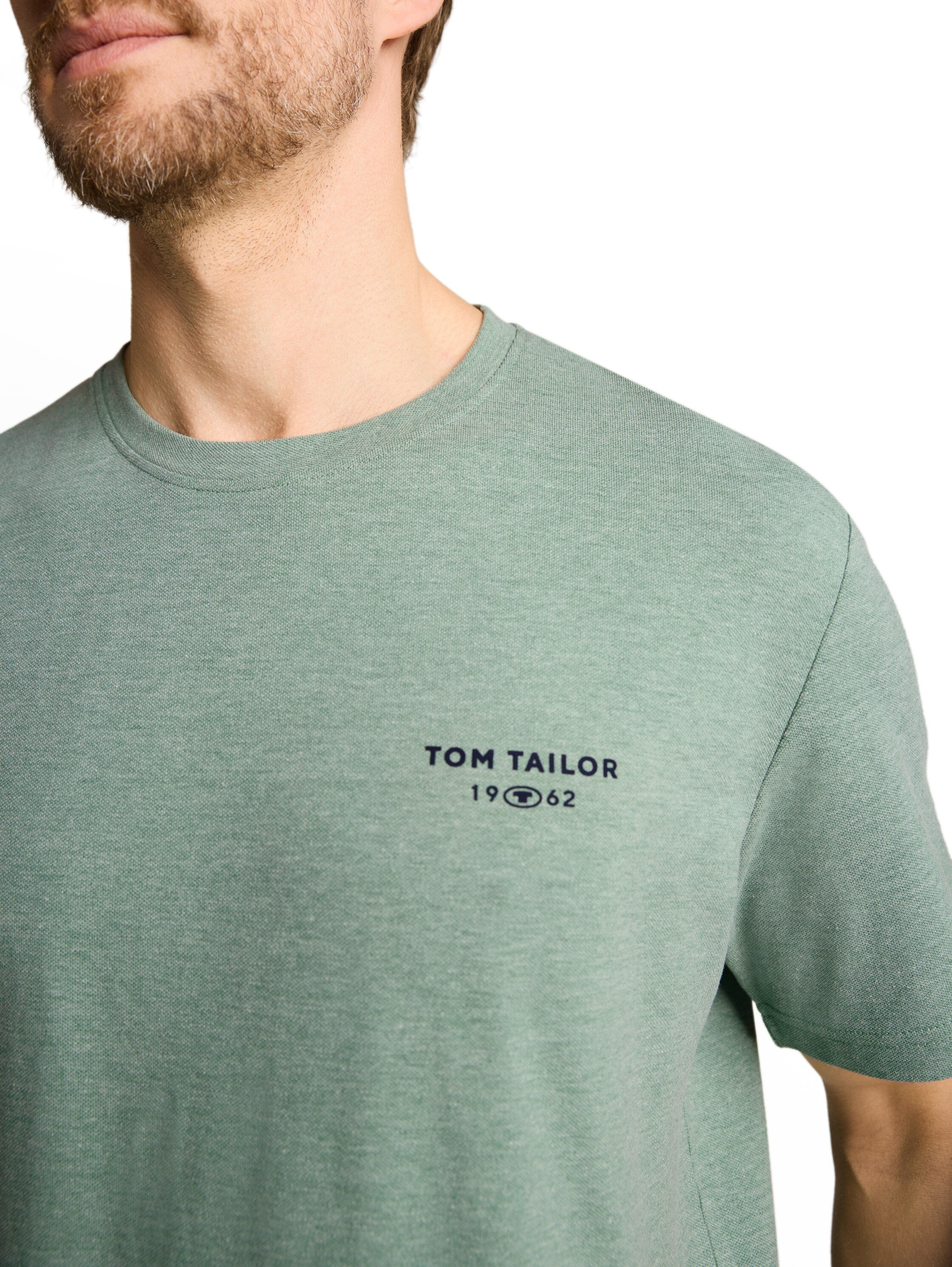 Tom Tailor Herren T-Shirts kurz Garden Green