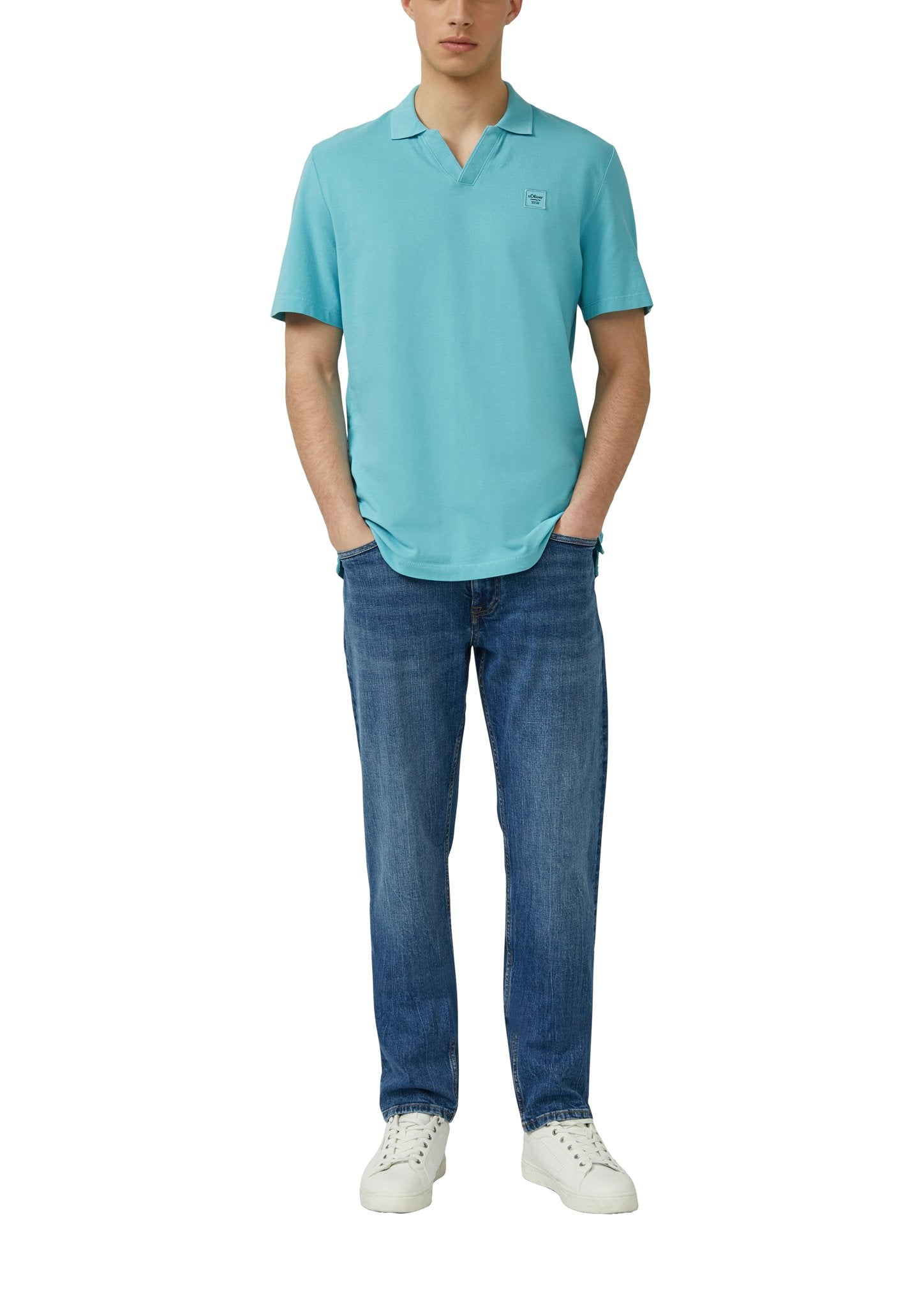 S. Oliver red Herren Polo-Shirts Blue Green