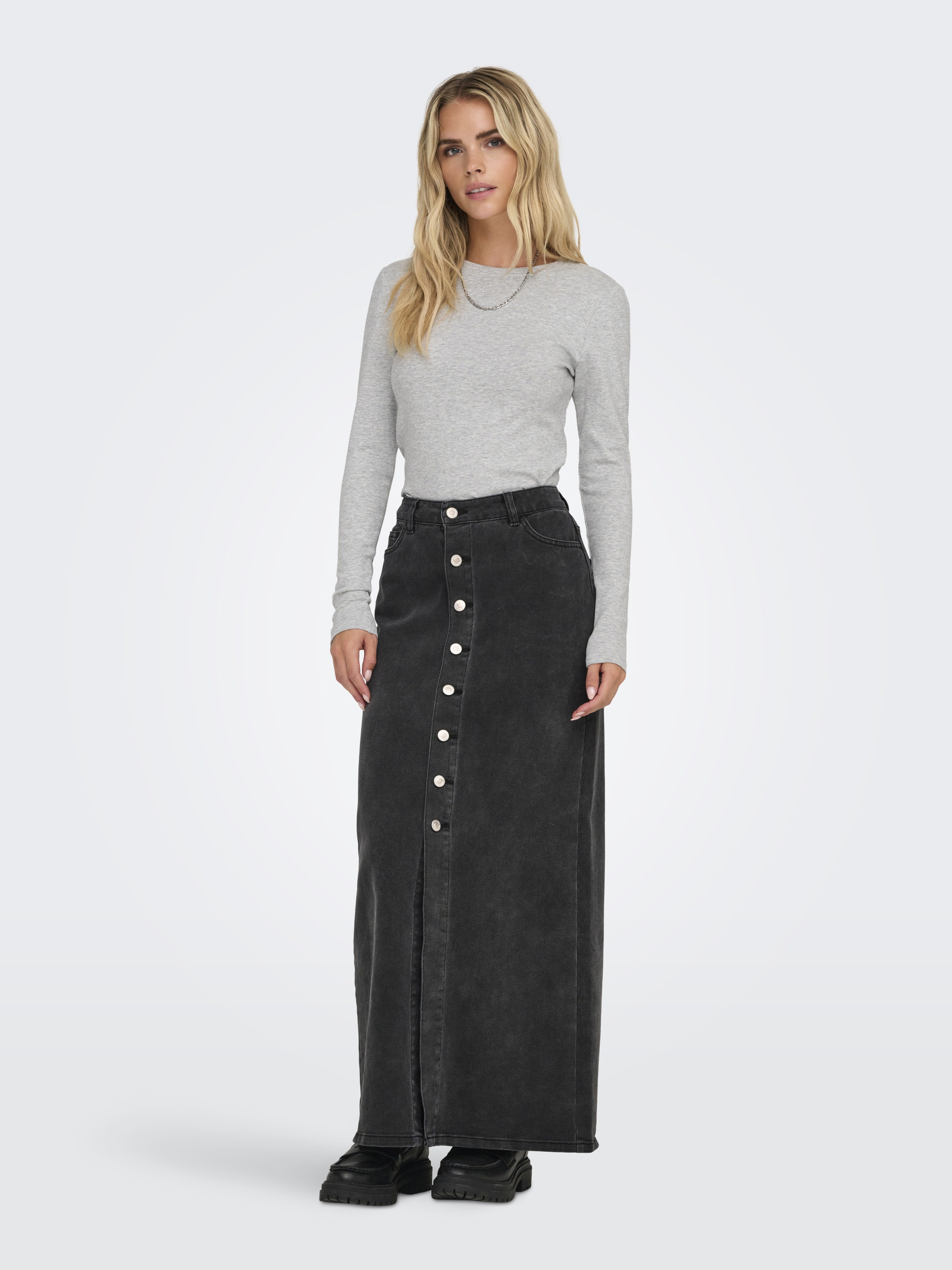 only Damen T-Shirts Light Grey Mela
