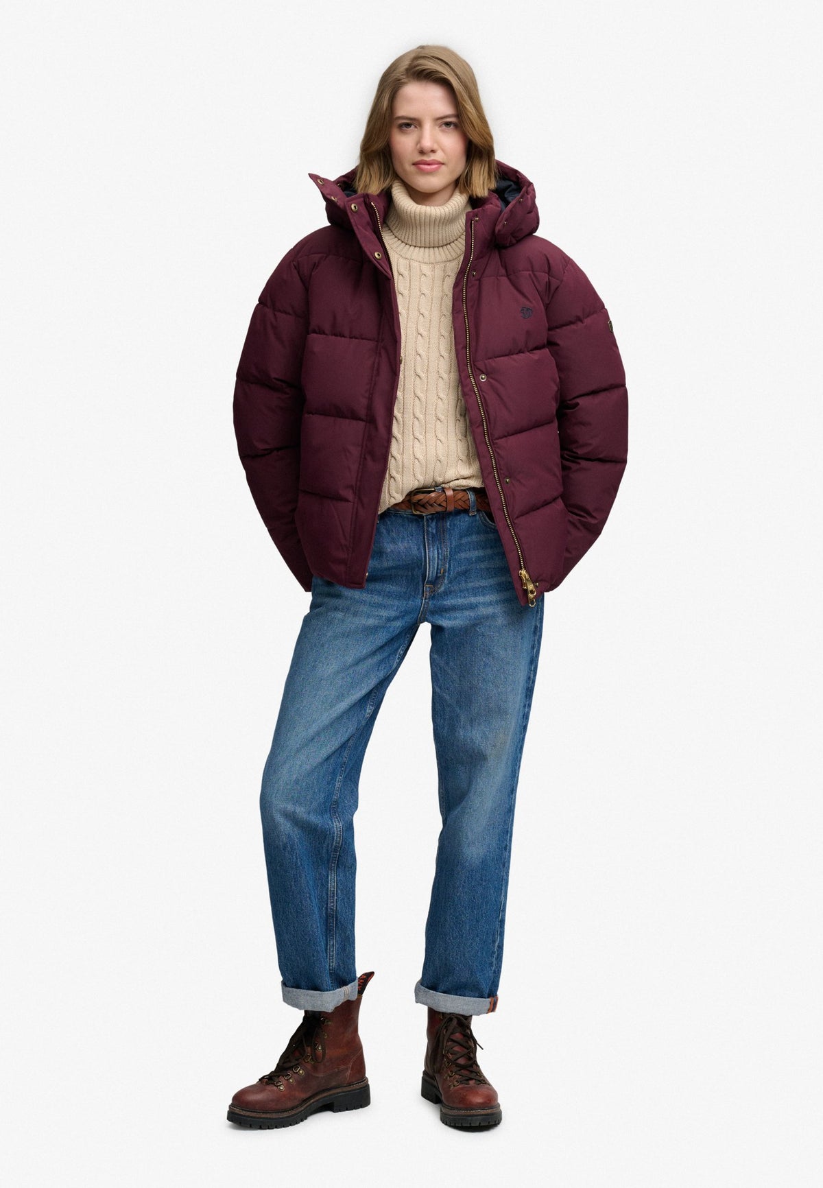 Superdry Damen Jacken Kl Fig Purple