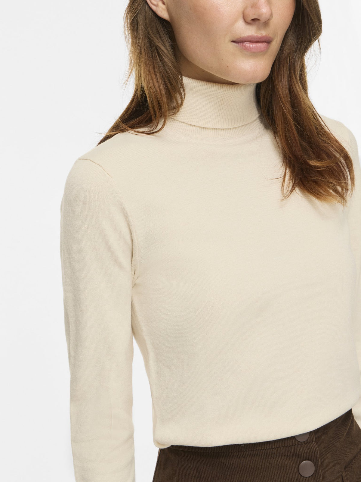 Vila Damen Pullover Sandshell/Melan