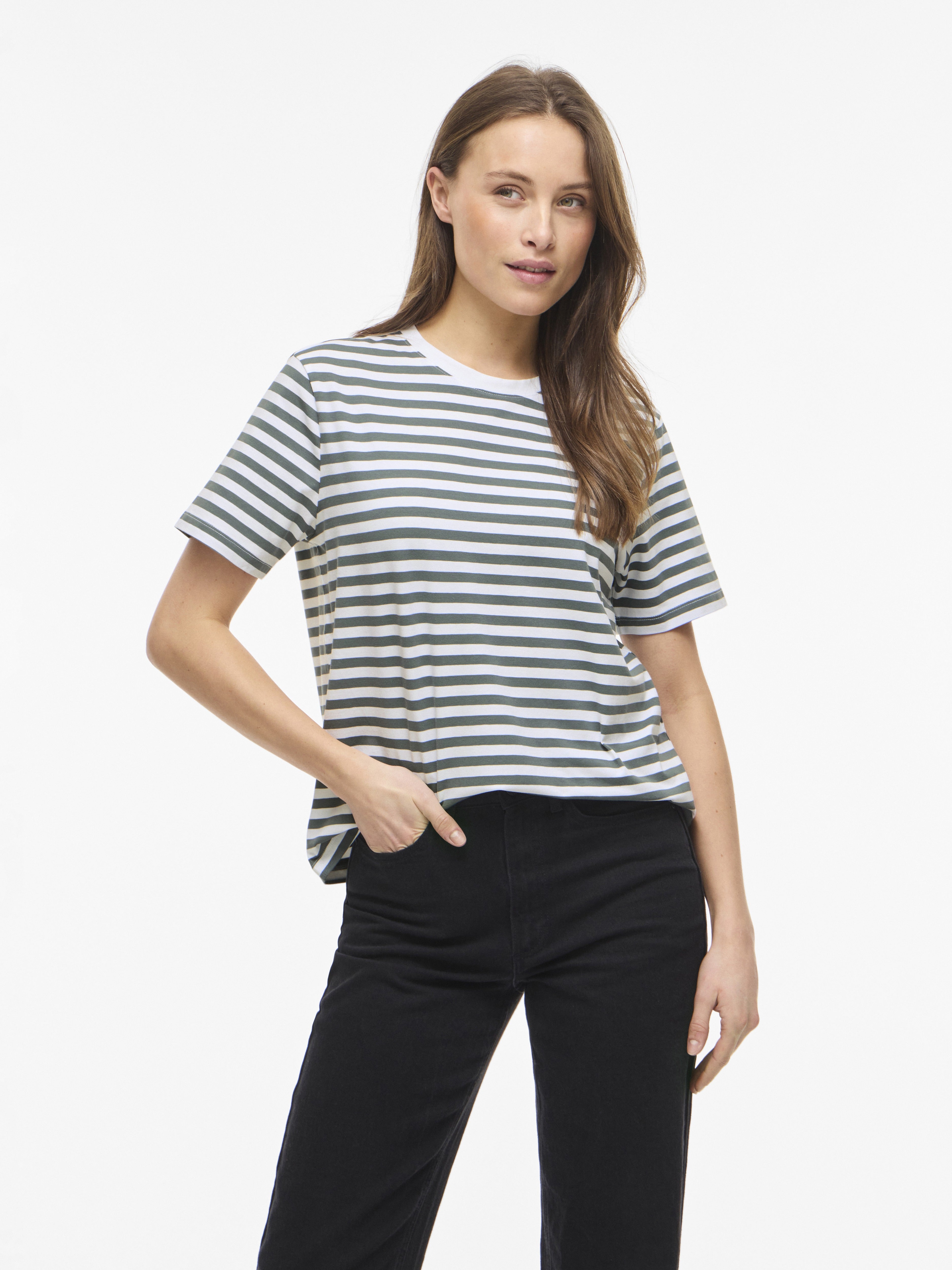 Vila Damen T-Shirts Balsam Green/Op