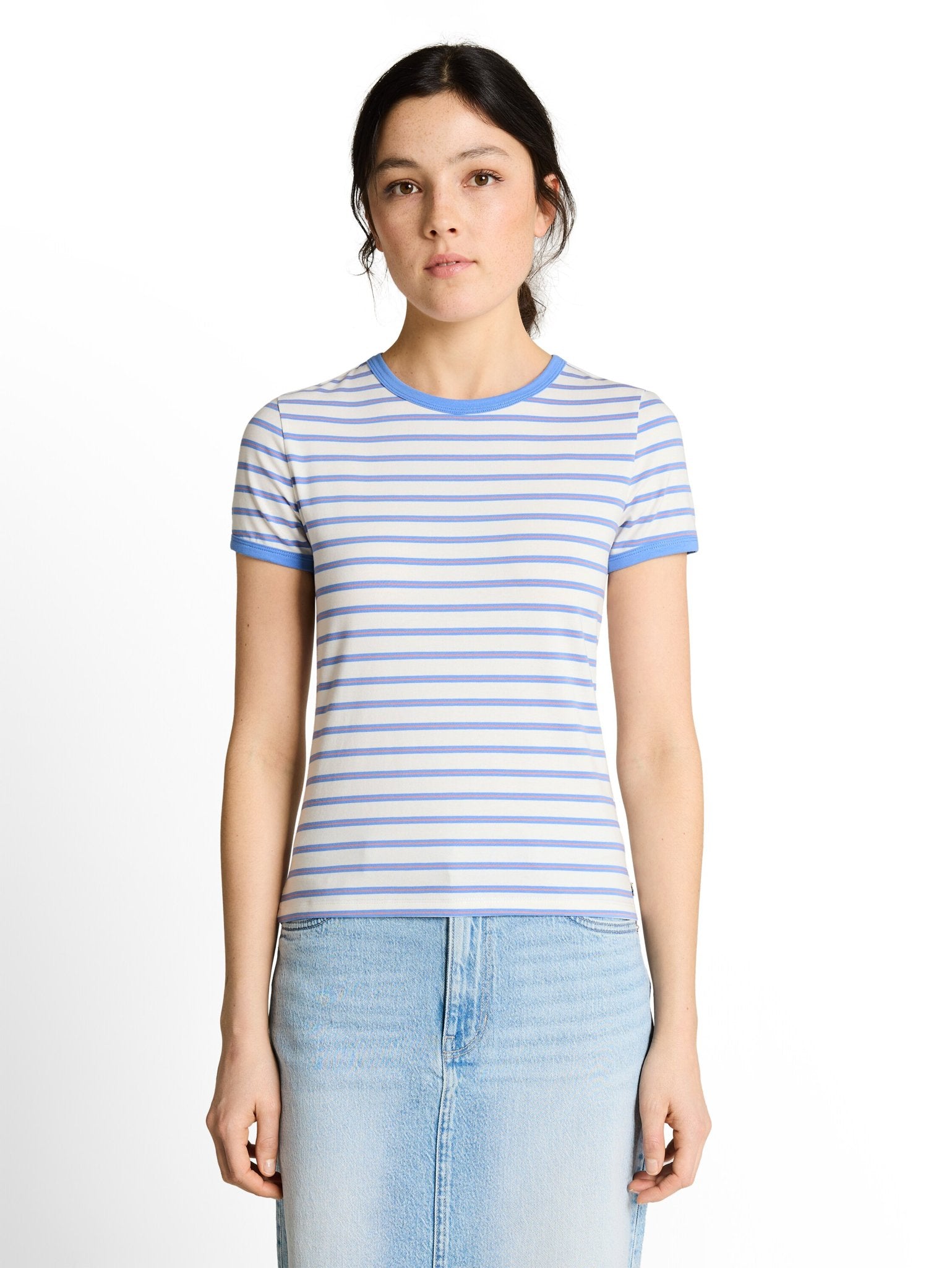 Tom Tailor denim Damen T-Shirts White Blue Cora