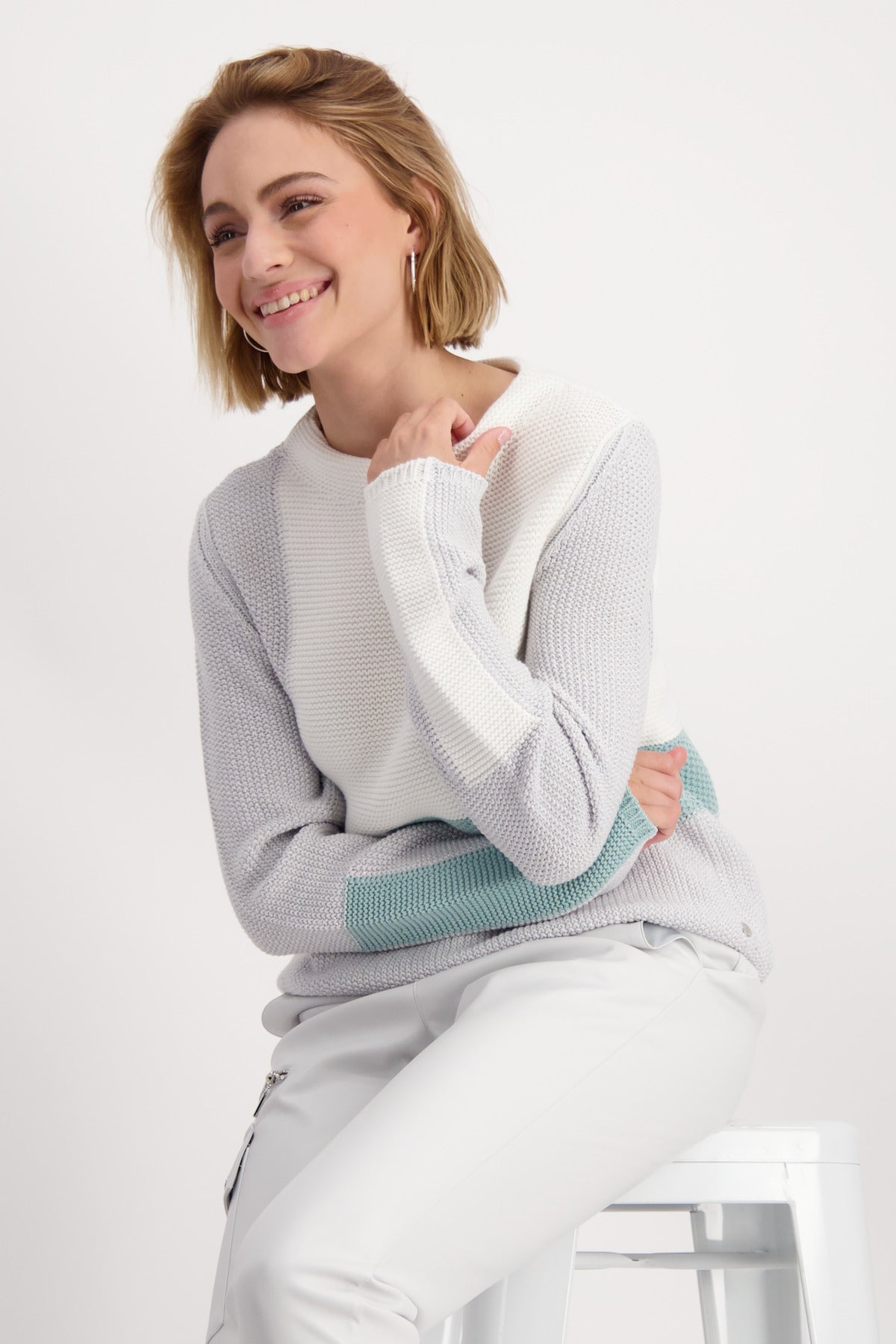 Monari Damen Pullover  Chalk