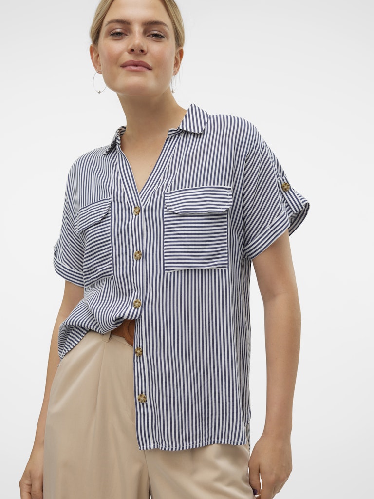 Vero Moda Damen Blusen India Ink/Snow