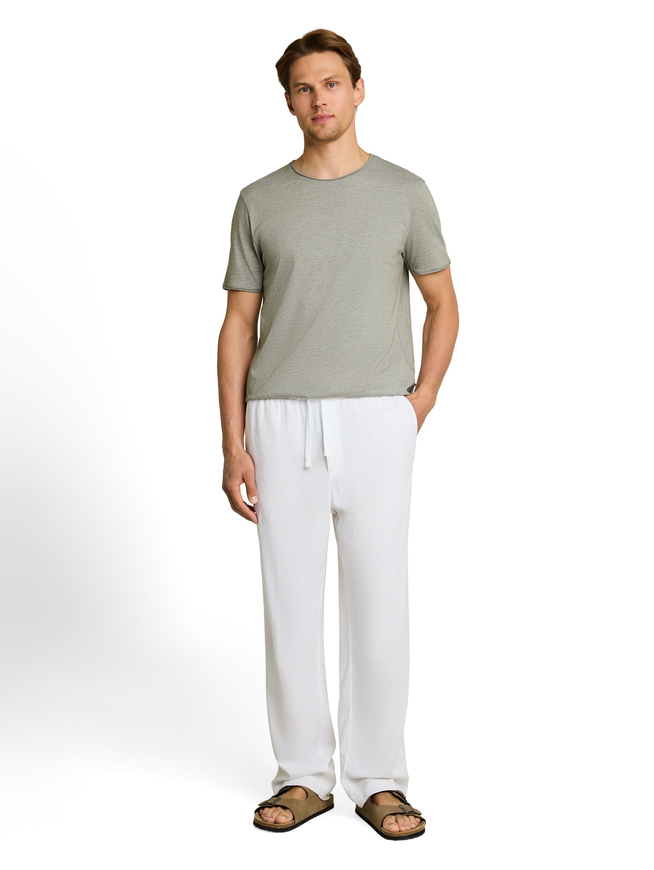 Tom Tailor denim Herren T-Shirts kurz Oak Leaf Green