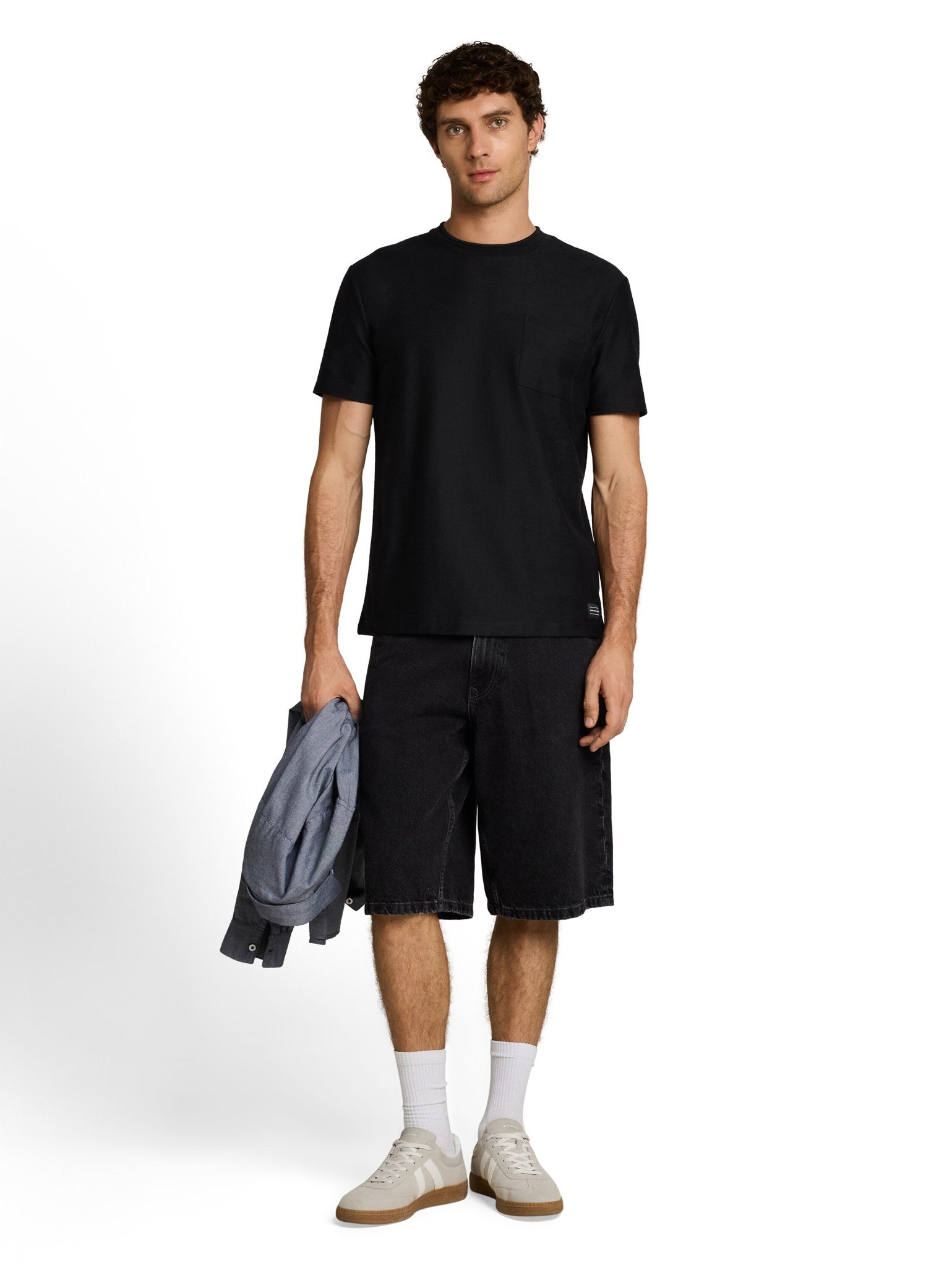 Tom Tailor denim Herren T-Shirts kurz Black