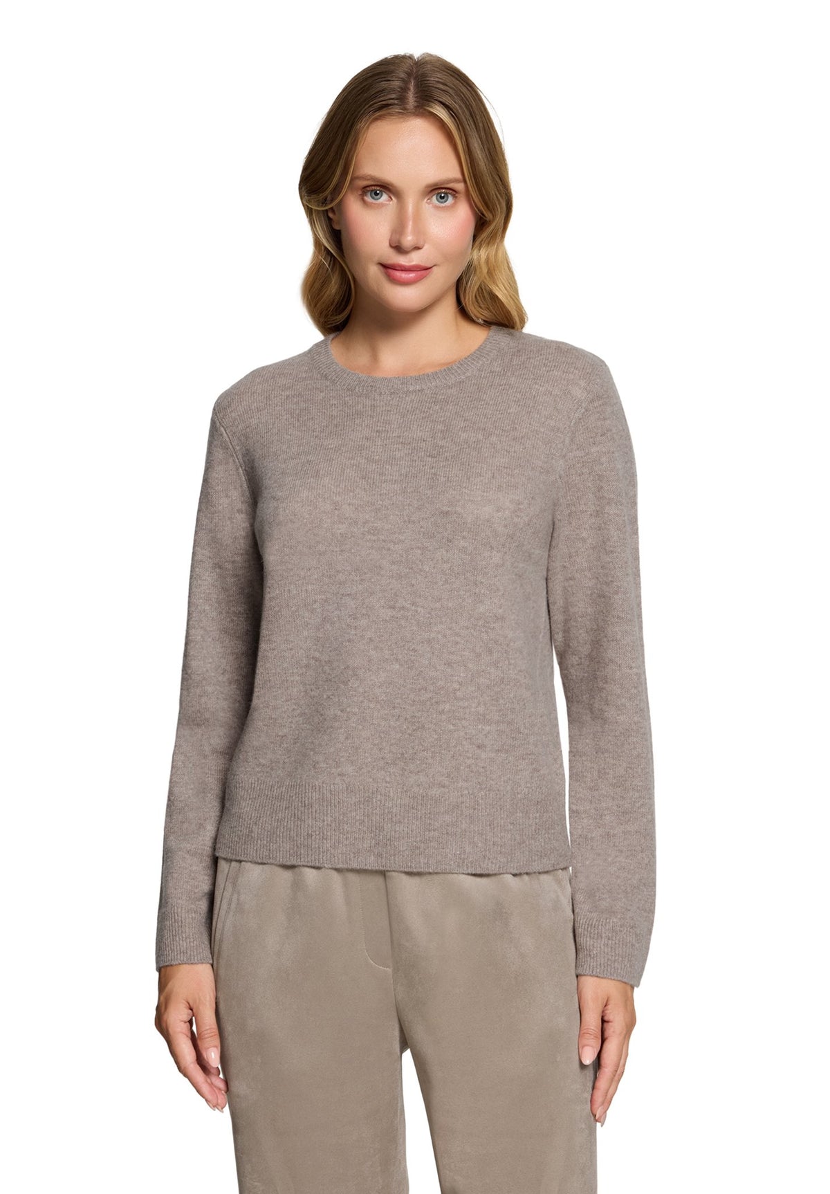 Betty & Co Damen Pullover Taupe Melange