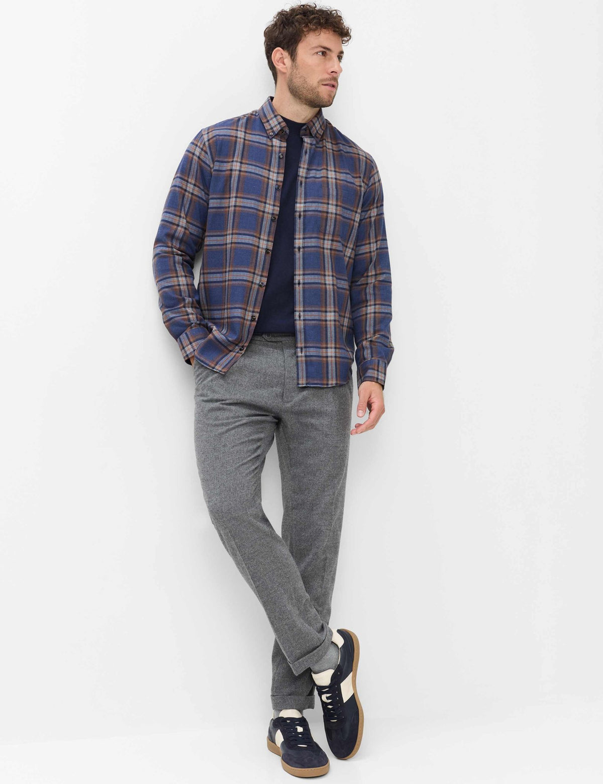Brax Herren Hemden Navy